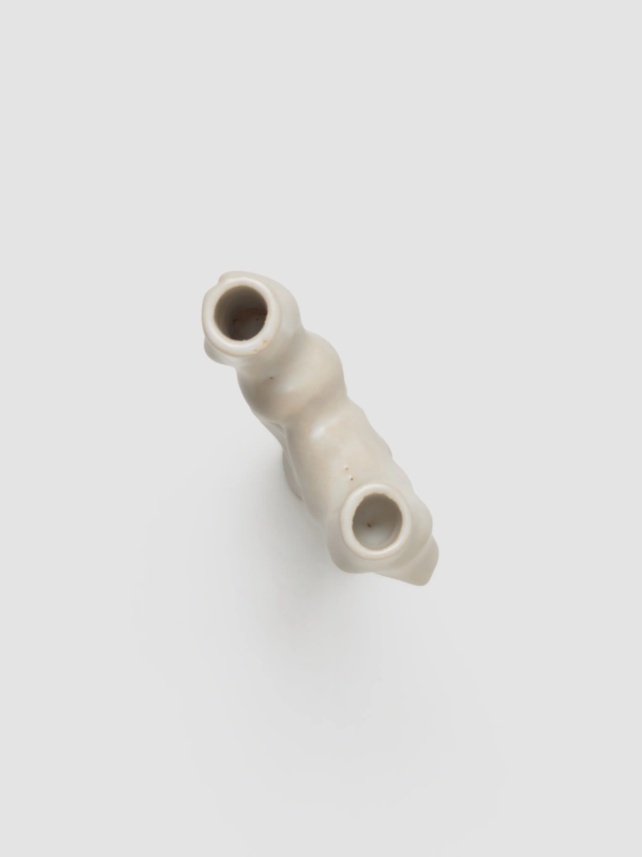 Akoya Double Candleholder in White - Image 4