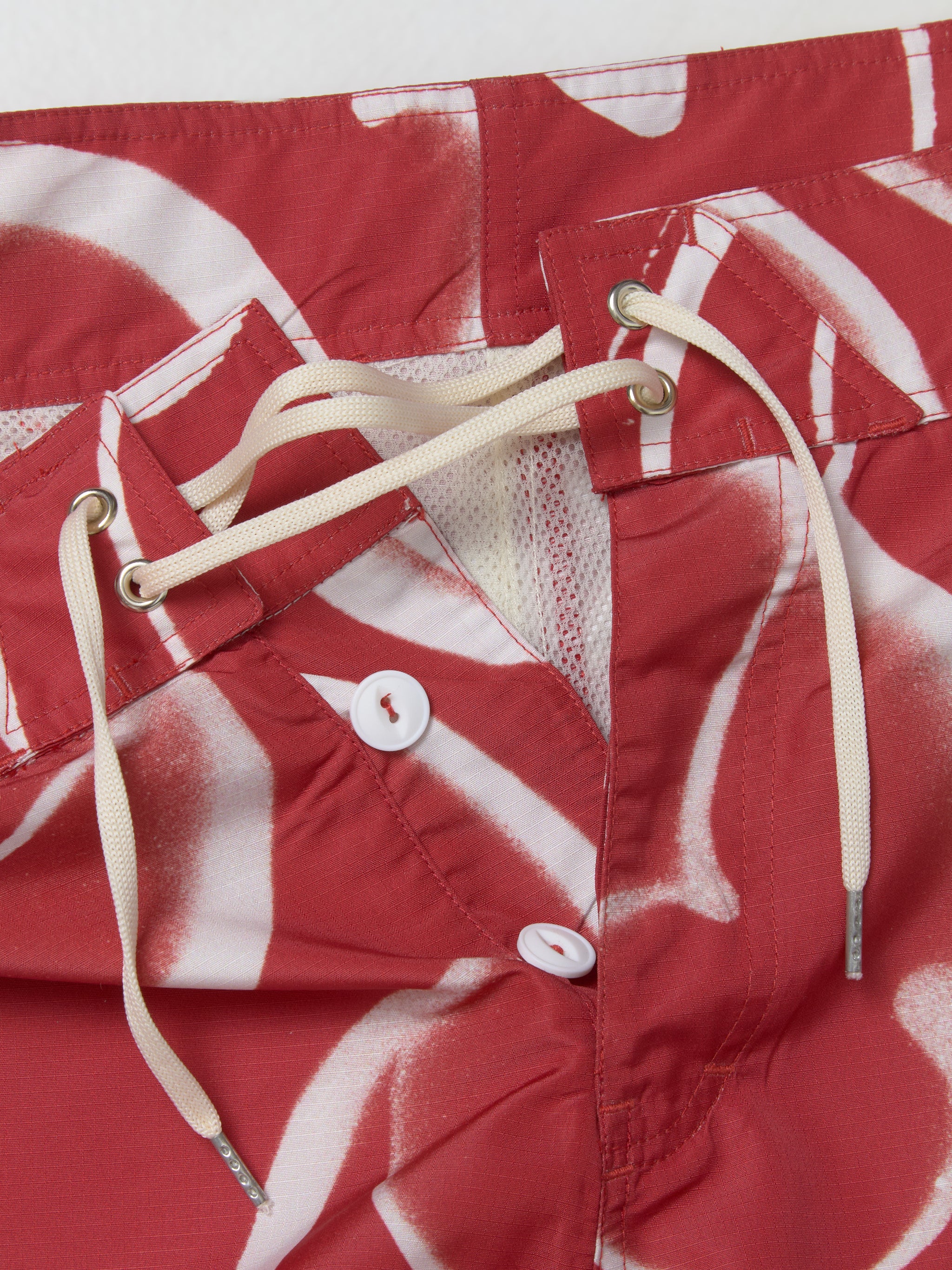 Bernie Printed Boardshorts in Red Monogram - Image 5