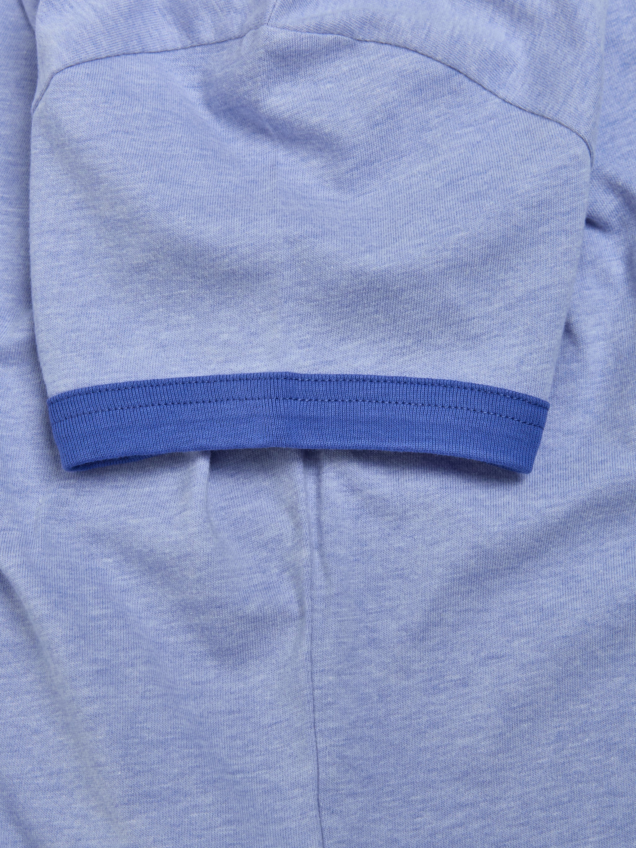 Bow Print T-Shirt in Faded Blue - Image 3