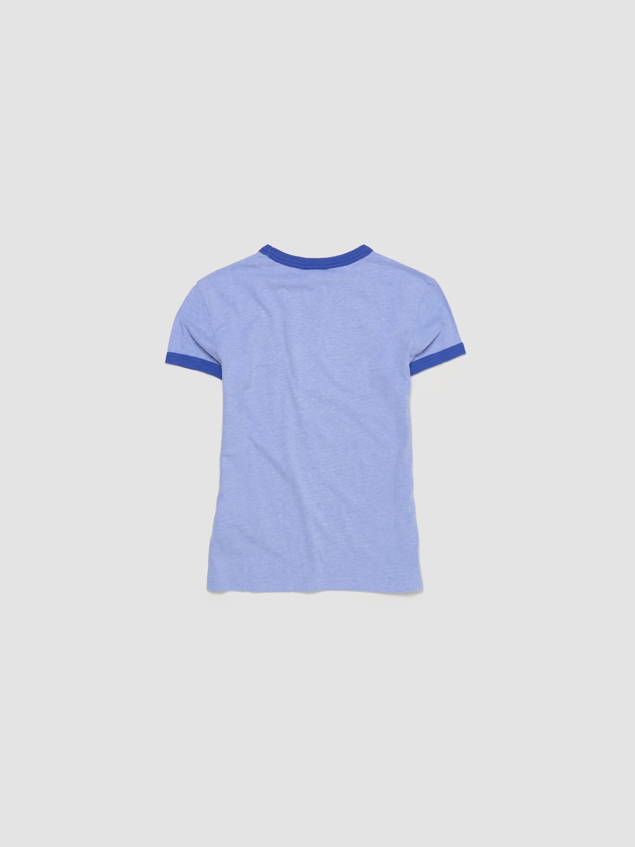 Bow Print T-Shirt in Faded Blue - Image 4