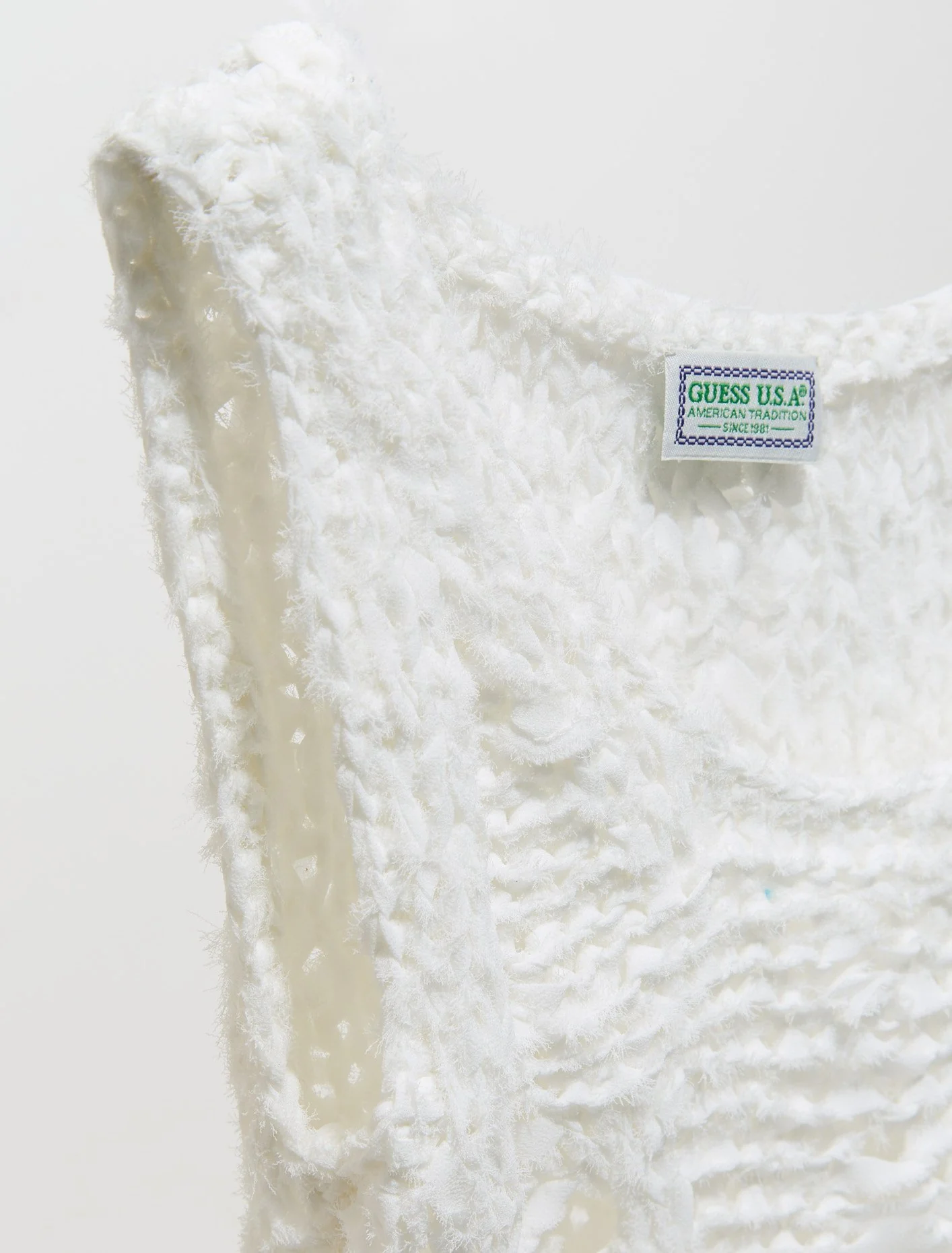 Crochet Top in Pearl White - Image 2