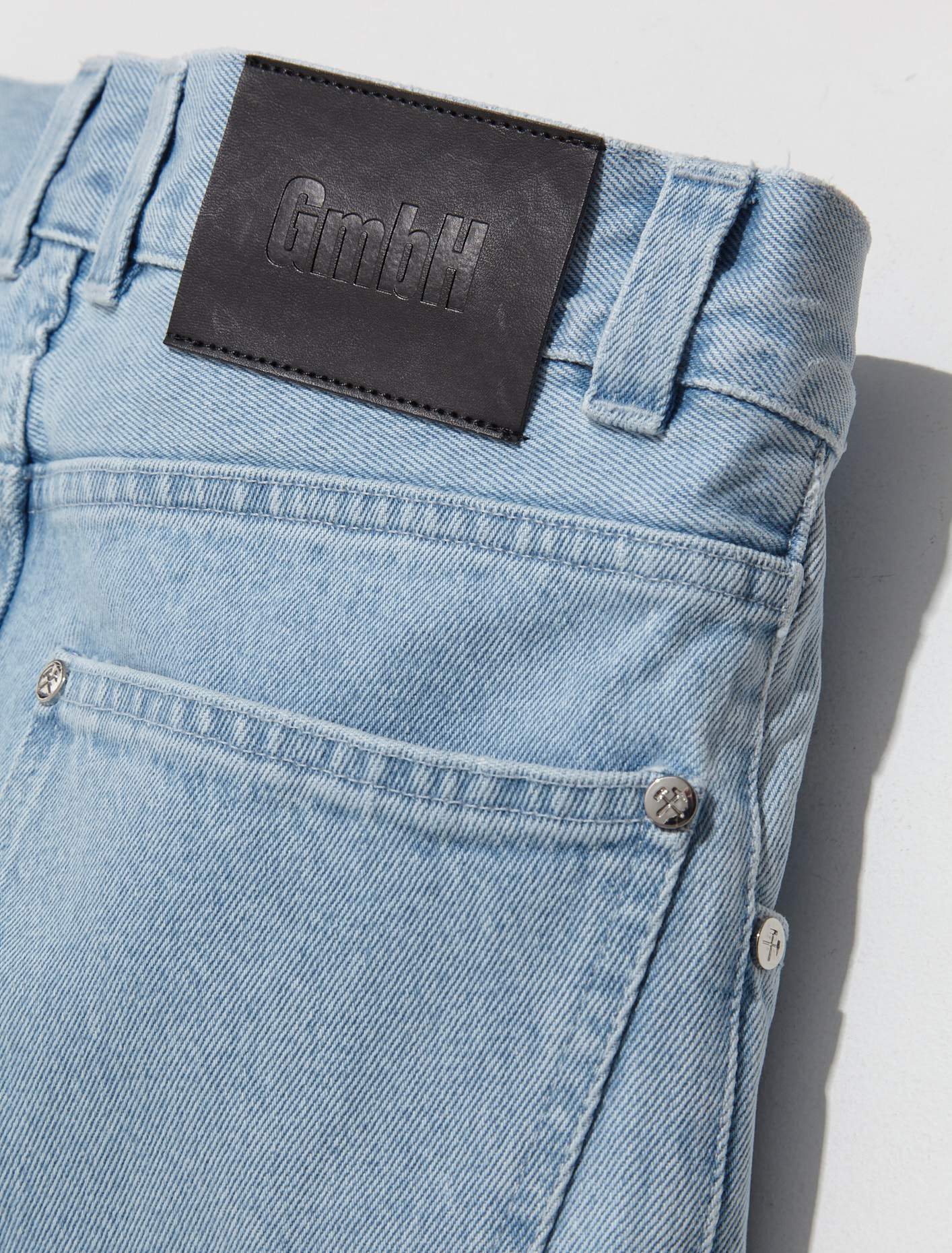 Darveesh 5 Pocket Denim Trousers in Light Indigo - Image 3