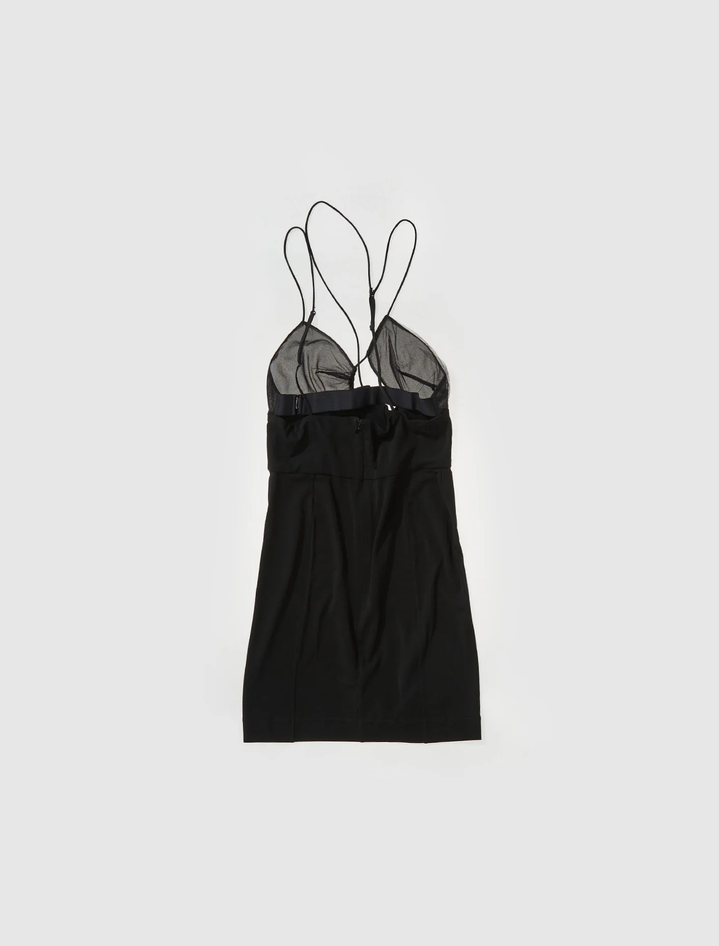 Fitted Bra Mini Dress in Black - Image 4