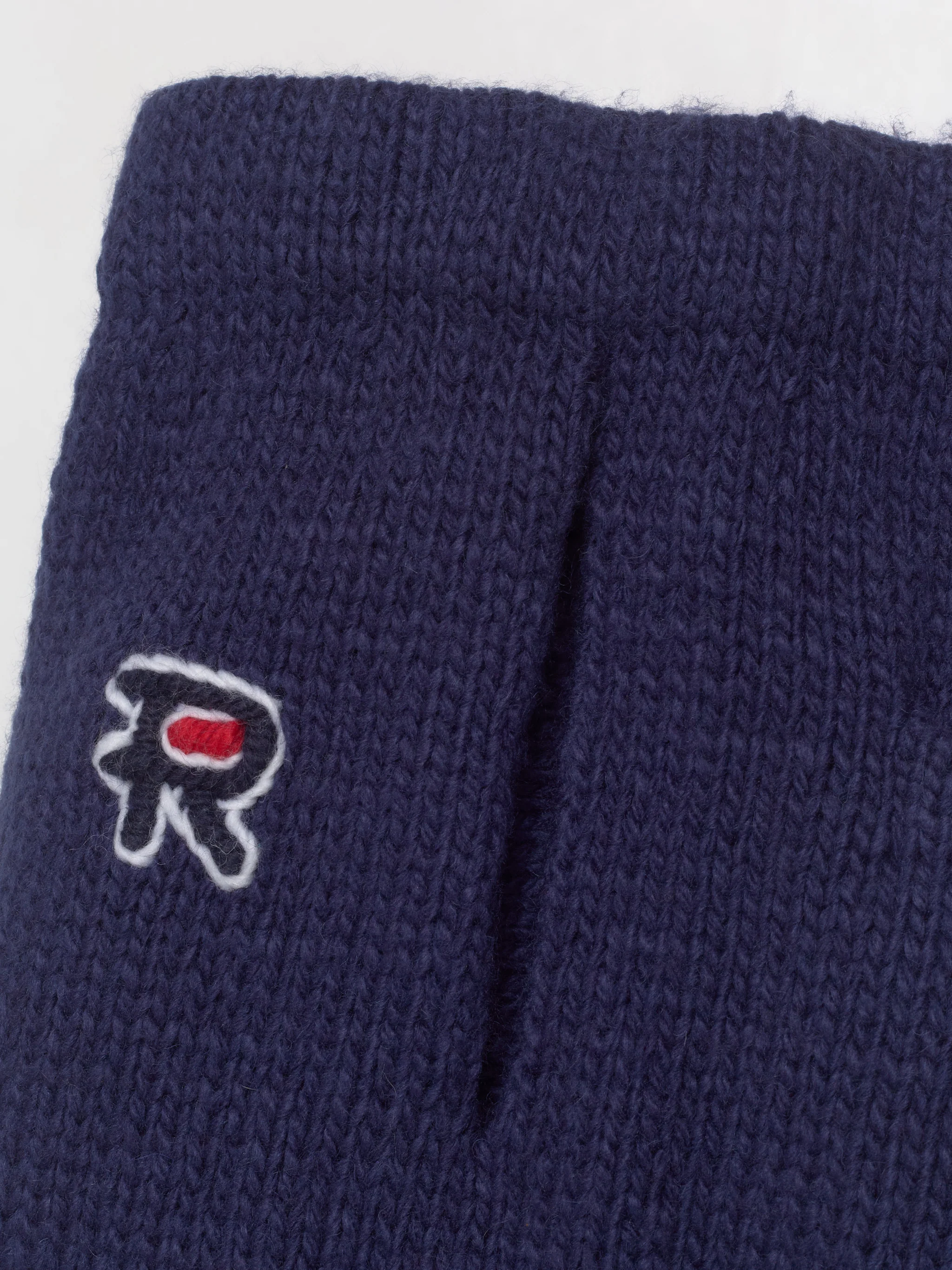Hand Knitted Jersey Pants in Navy - Image 2