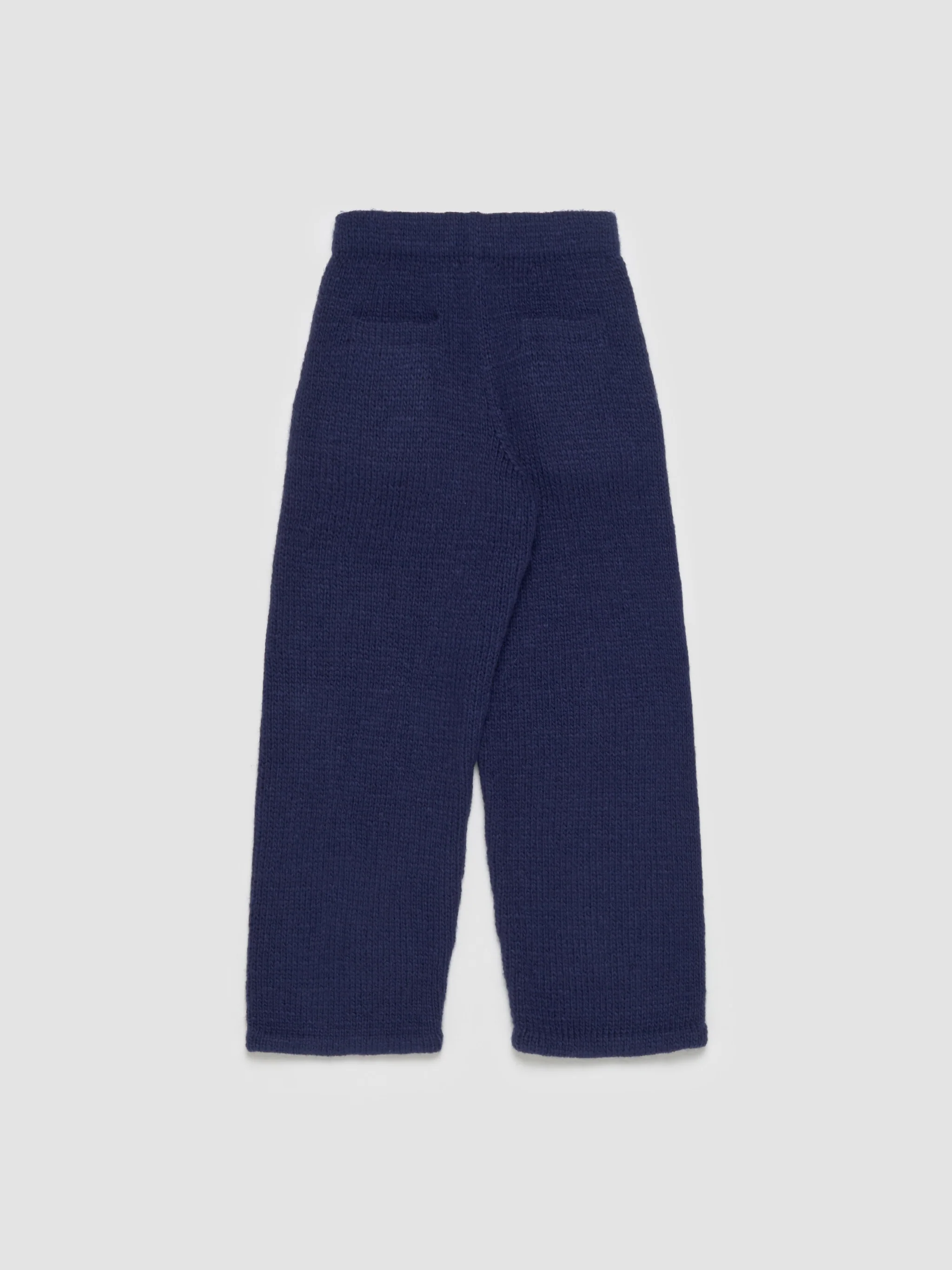 Hand Knitted Jersey Pants in Navy - Image 4