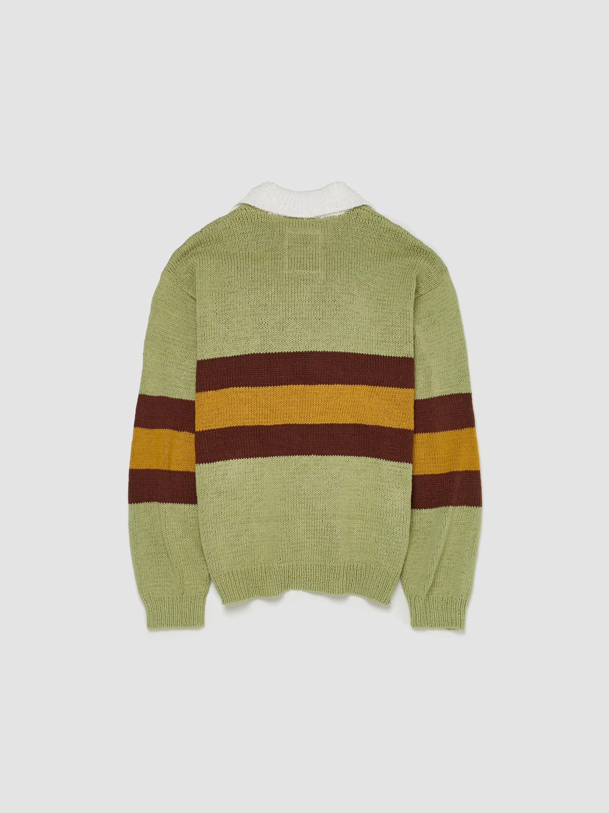 Hand Knitting Rugby Sweater in Tea Green - Image 4