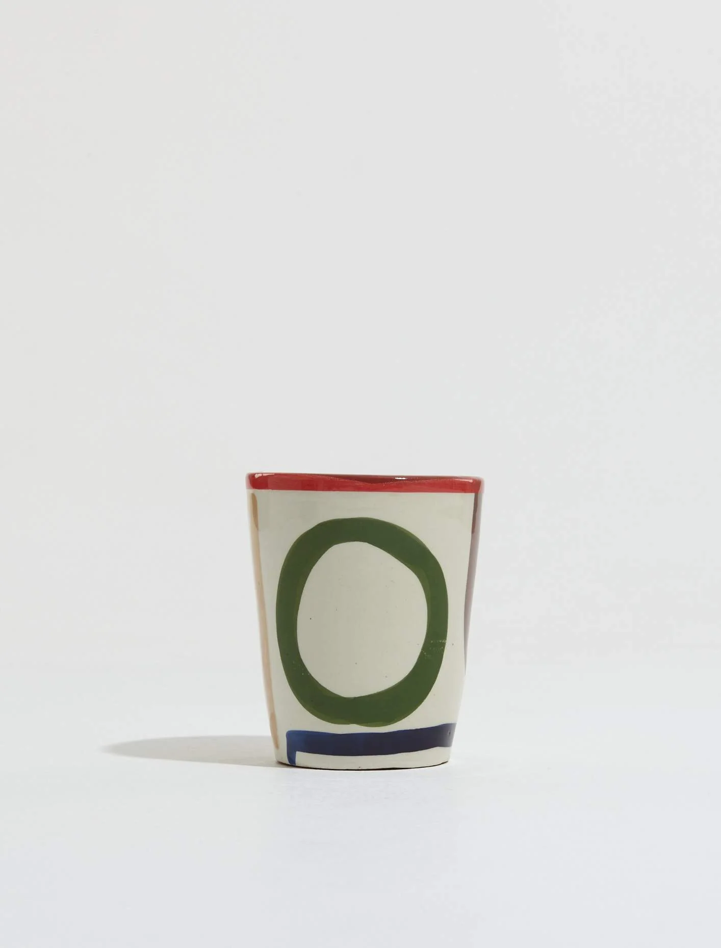Handpainted Cup "Green Circle" - Image 2