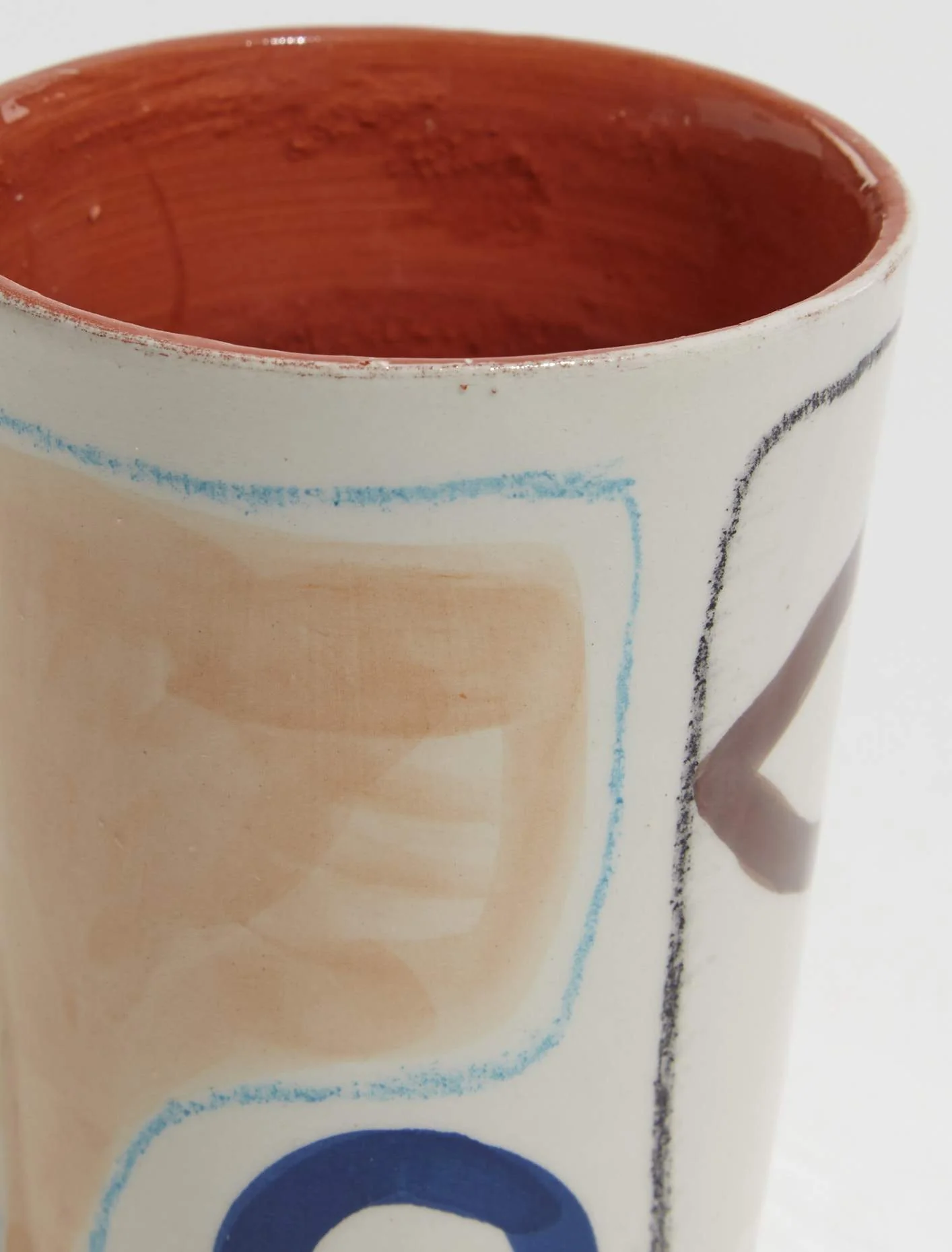 Handpainted Cup "Pink V" - Image 3