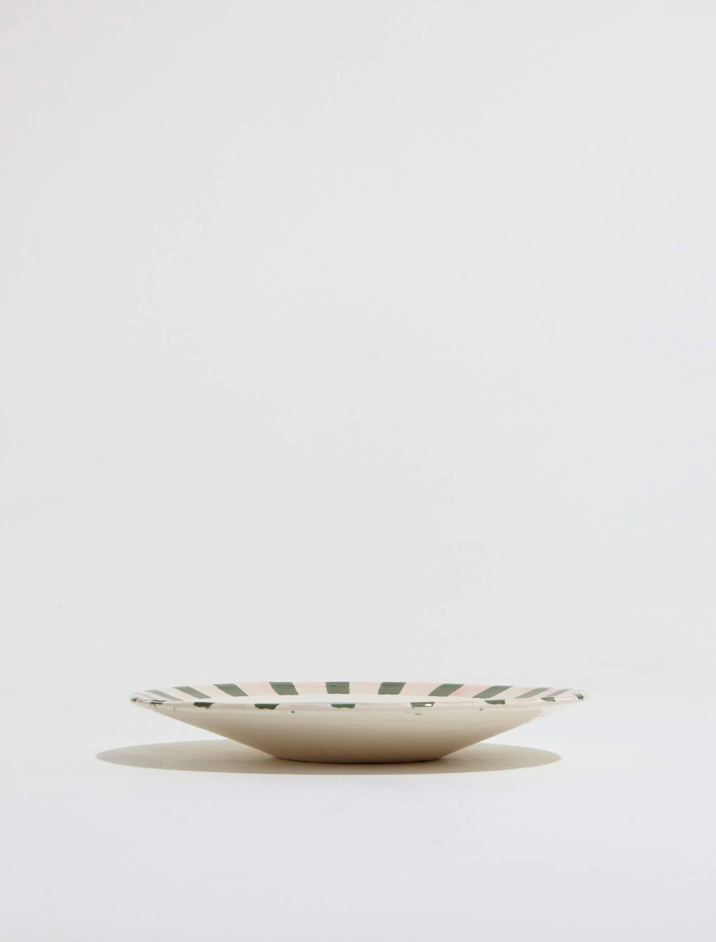 Handpainted Plate "A la Plage Blue Bamboo" - Image 2