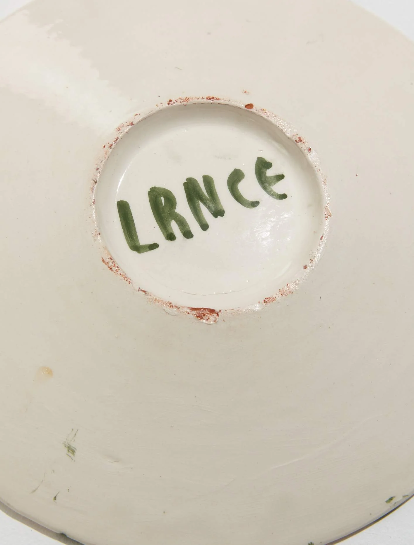 Handpainted Plate "A la Plage Blue Bamboo" - Image 4