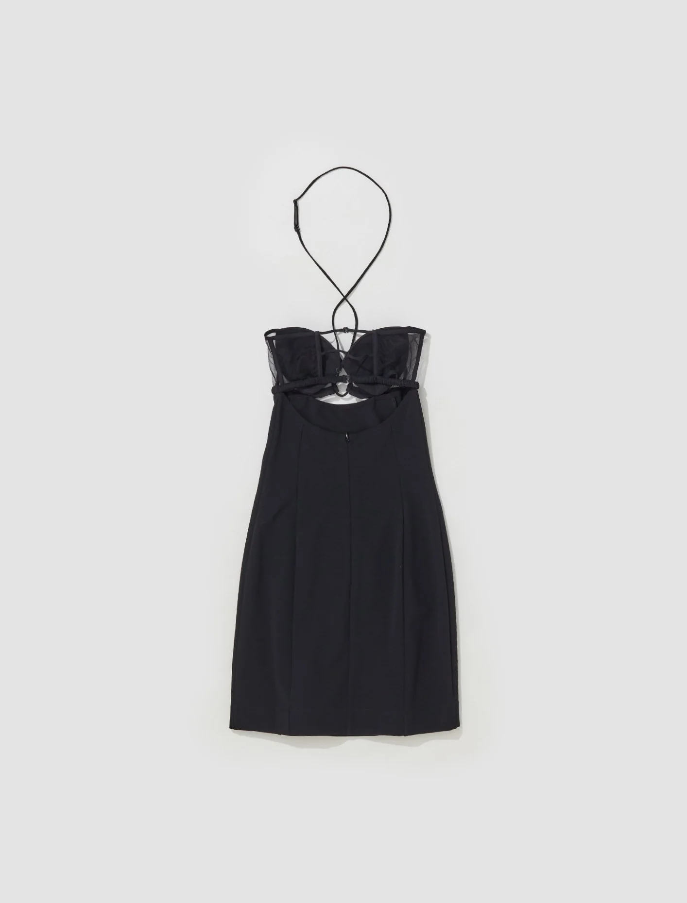 Hilma Halterneck Mini Dress in Black - Image 4