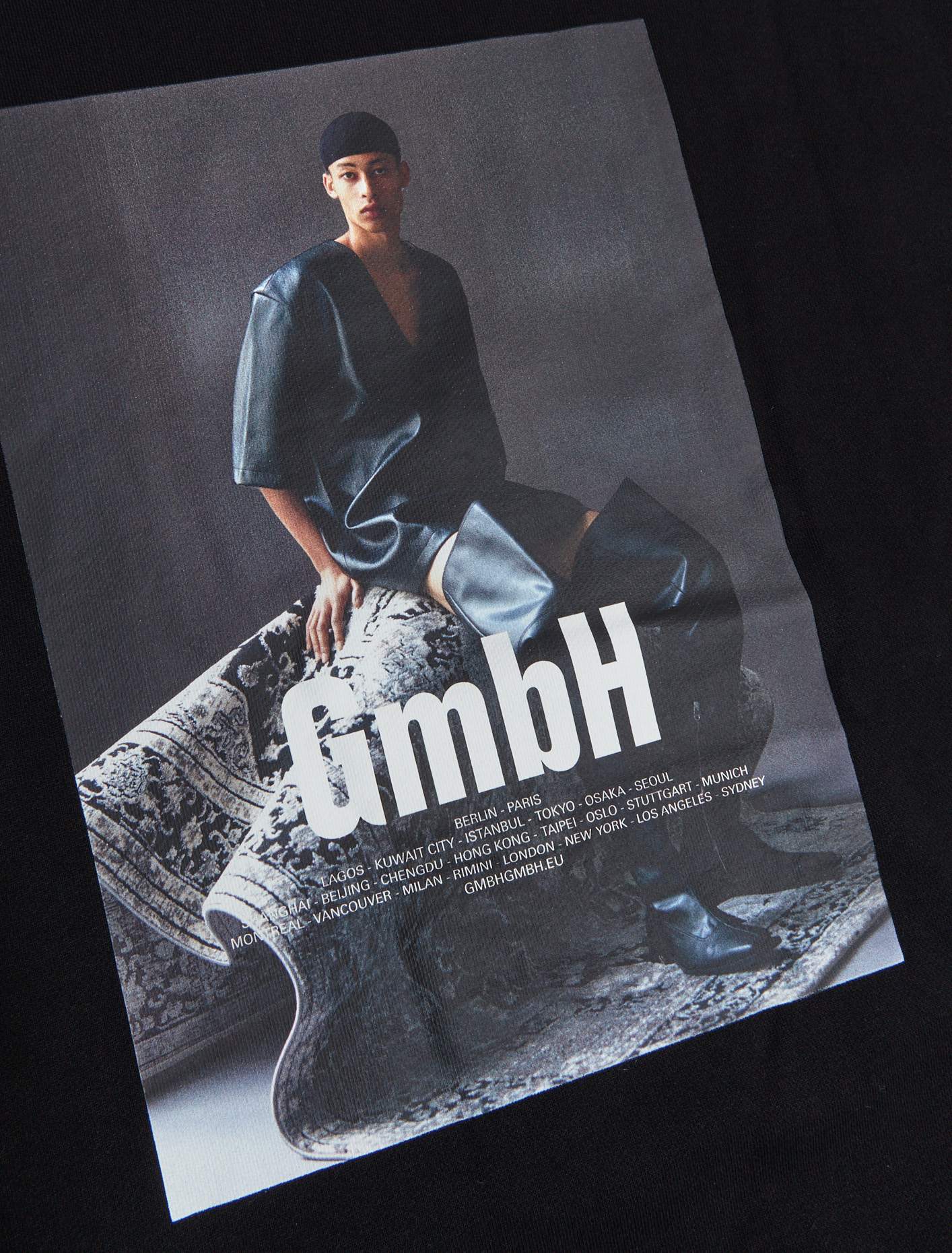Hoodie with Photographic Print in Black - Image 4