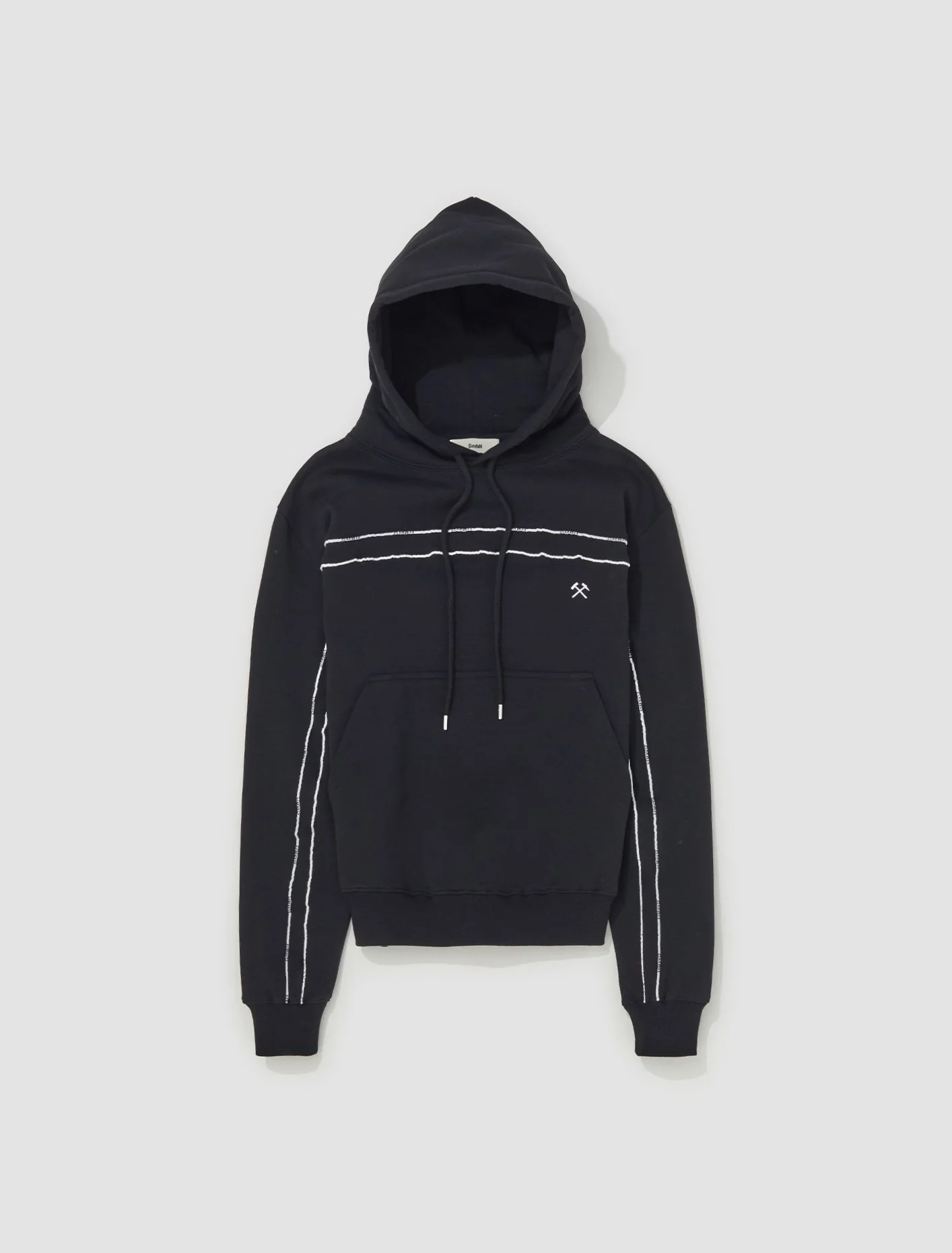 Hoodie with Piping in Black - Image 2