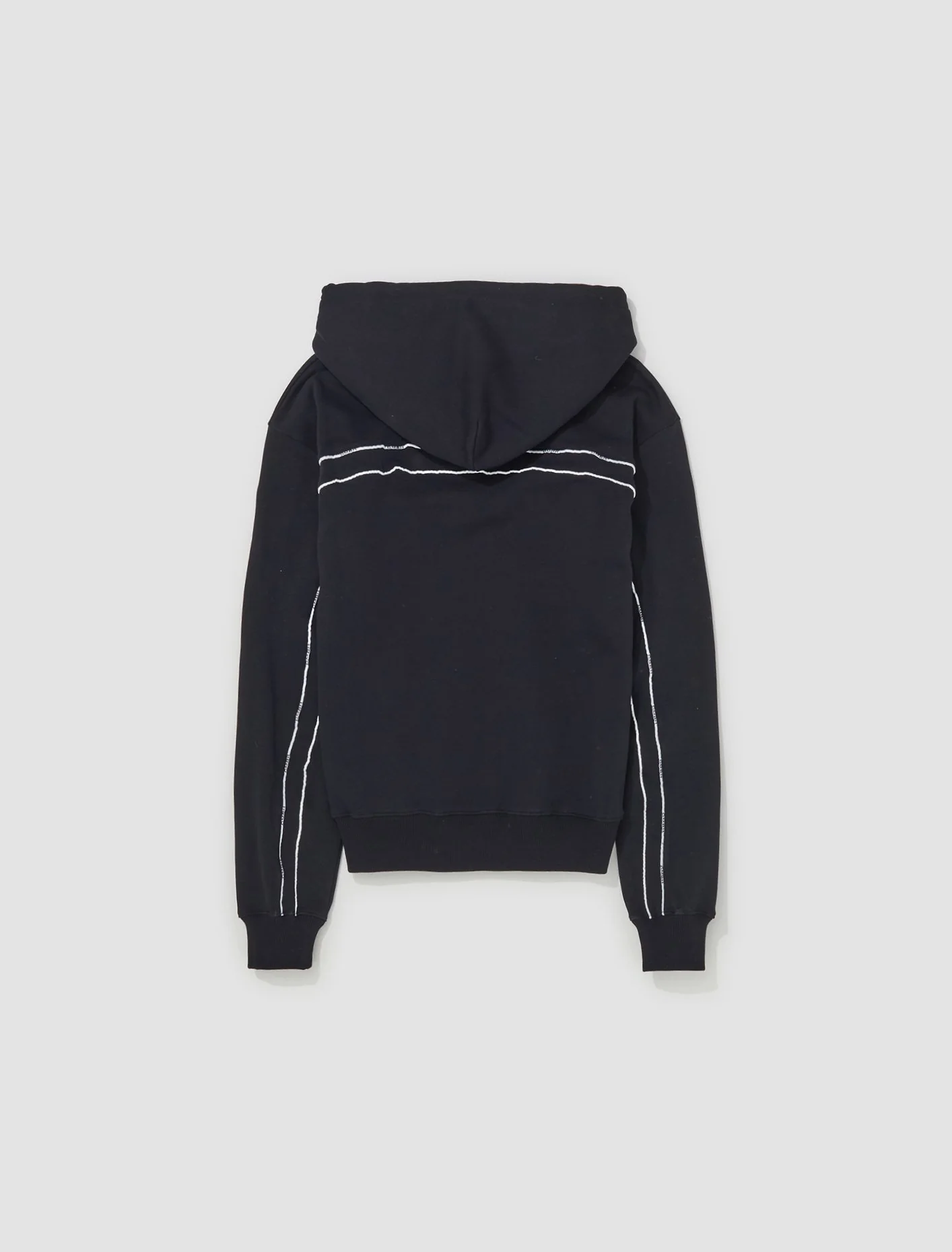 Hoodie with Piping in Black - Image 5