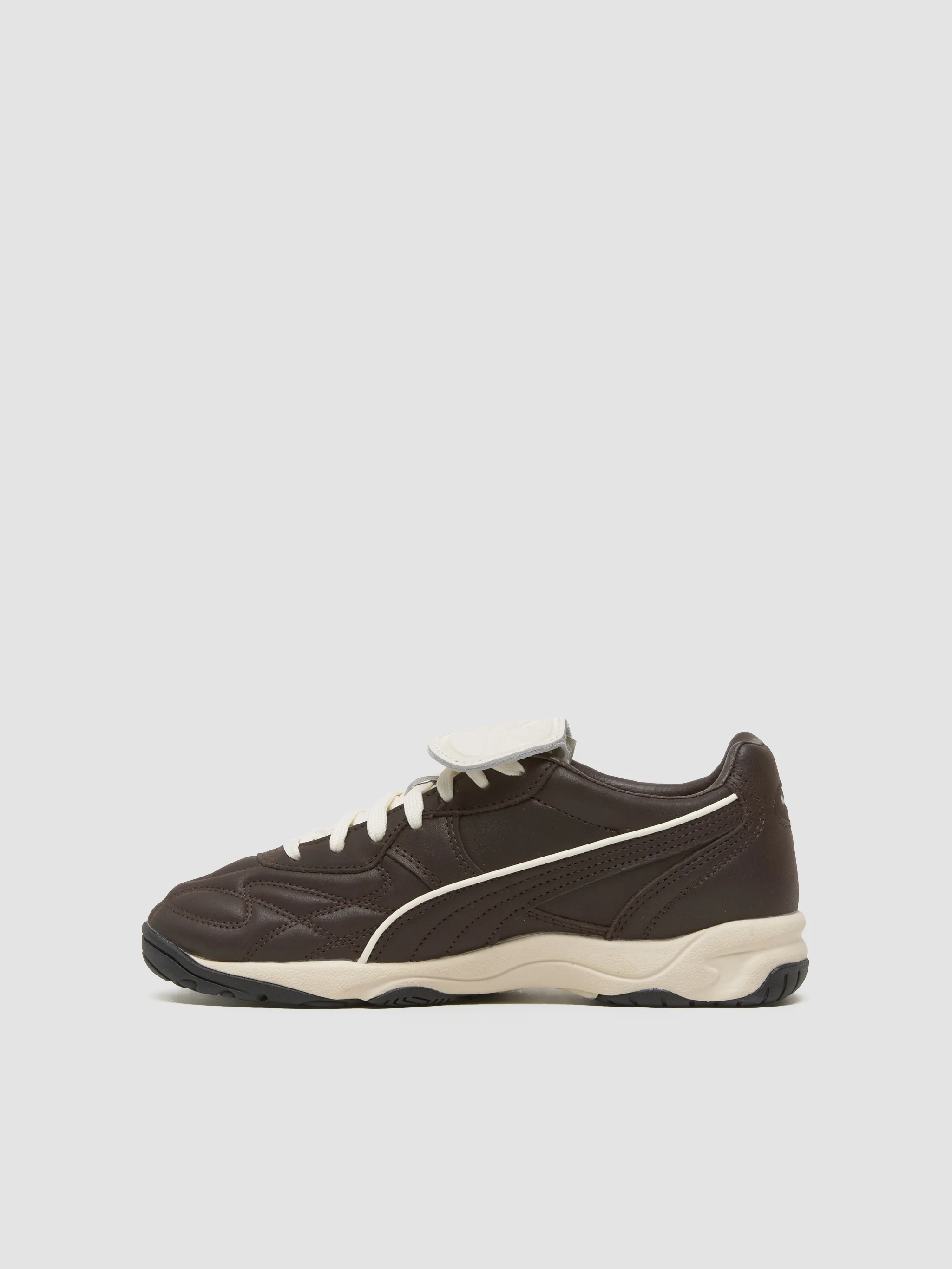 King Indoor Premium Sneaker in Dark Chocolate & Warm White - Image 6
