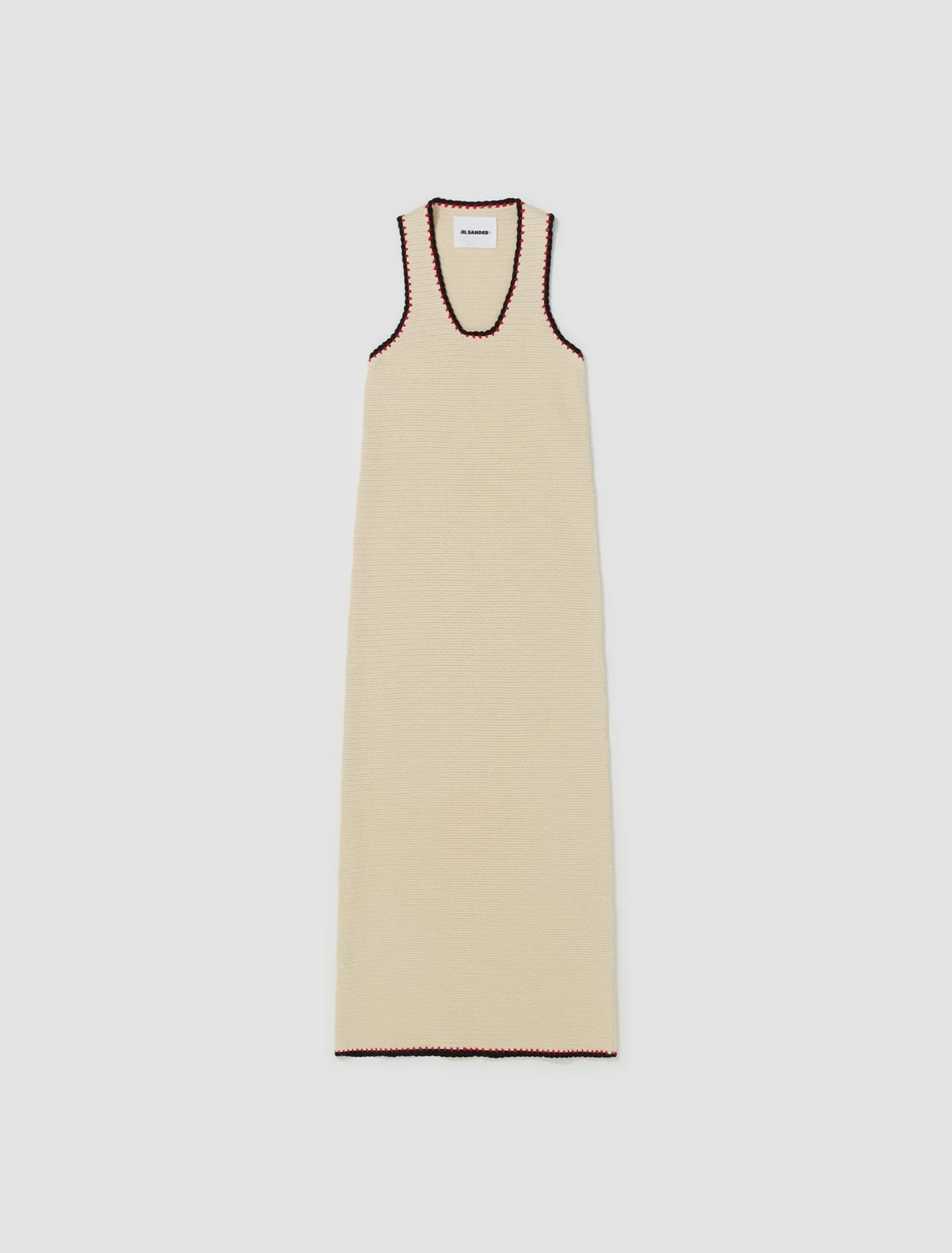 Knit Cotton Dress in Porcelain