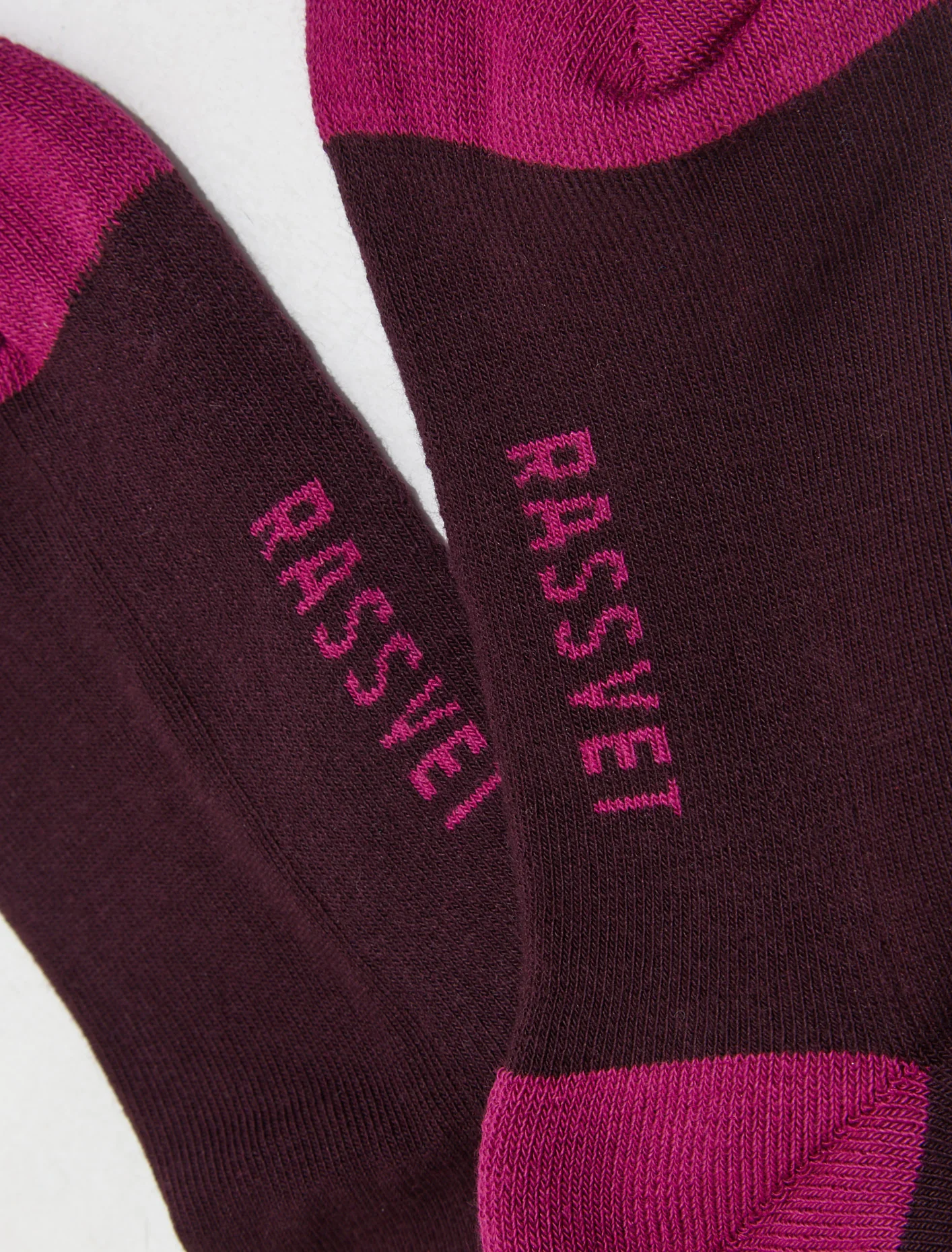 Knit Logo Socks in Burgundy - Image 4