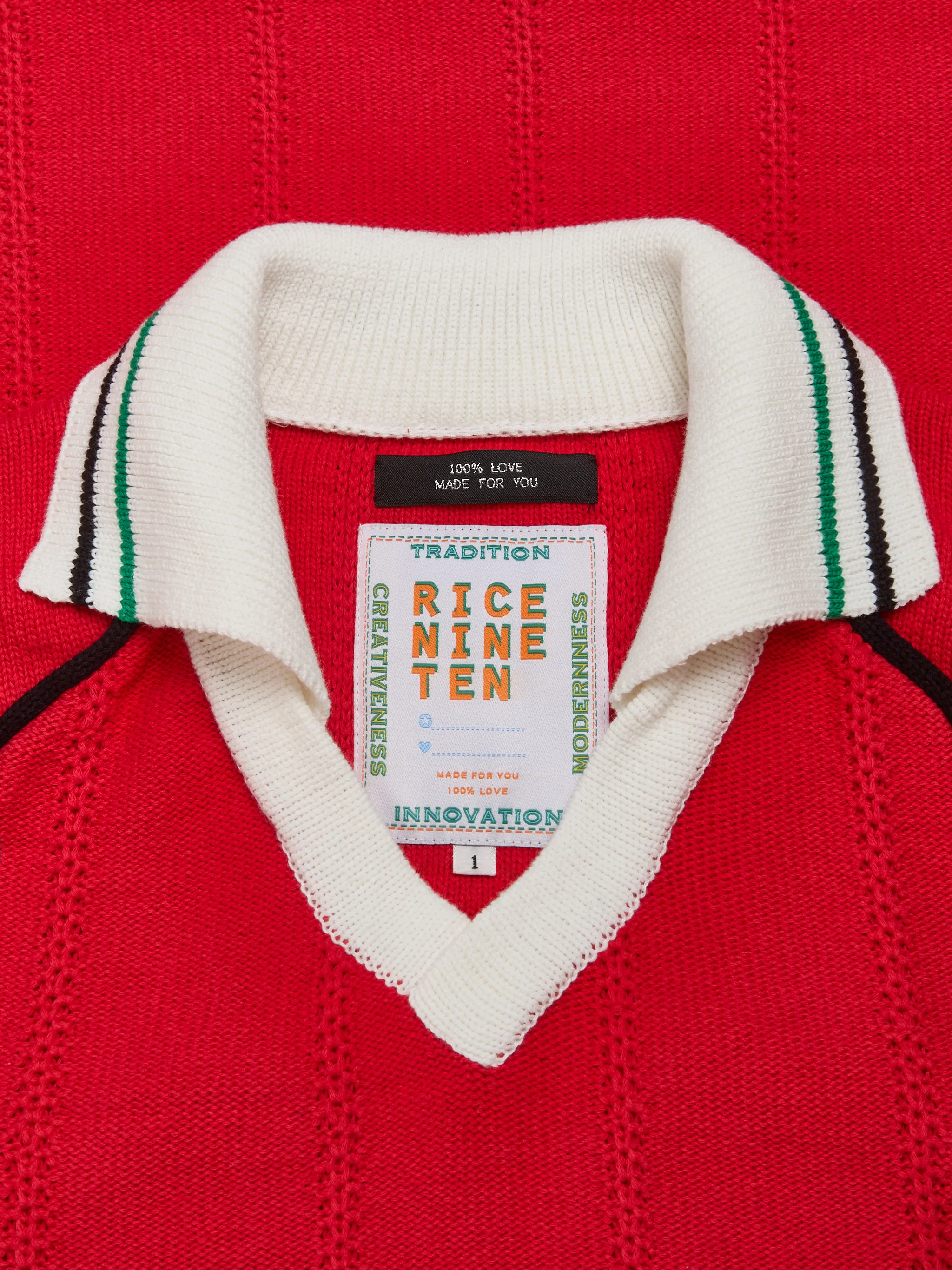 Knitting Soccer Jersey in Red - Image 2