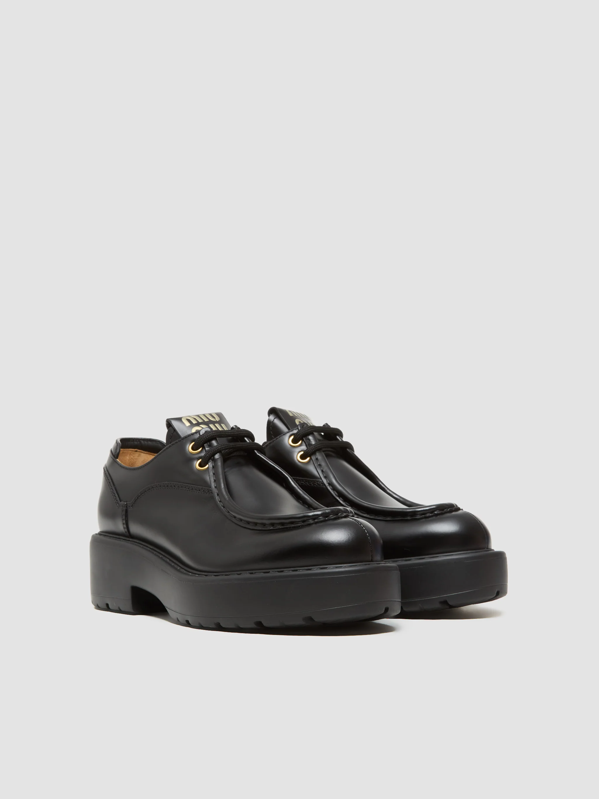 Laced Up Shoes in Black - Image 3