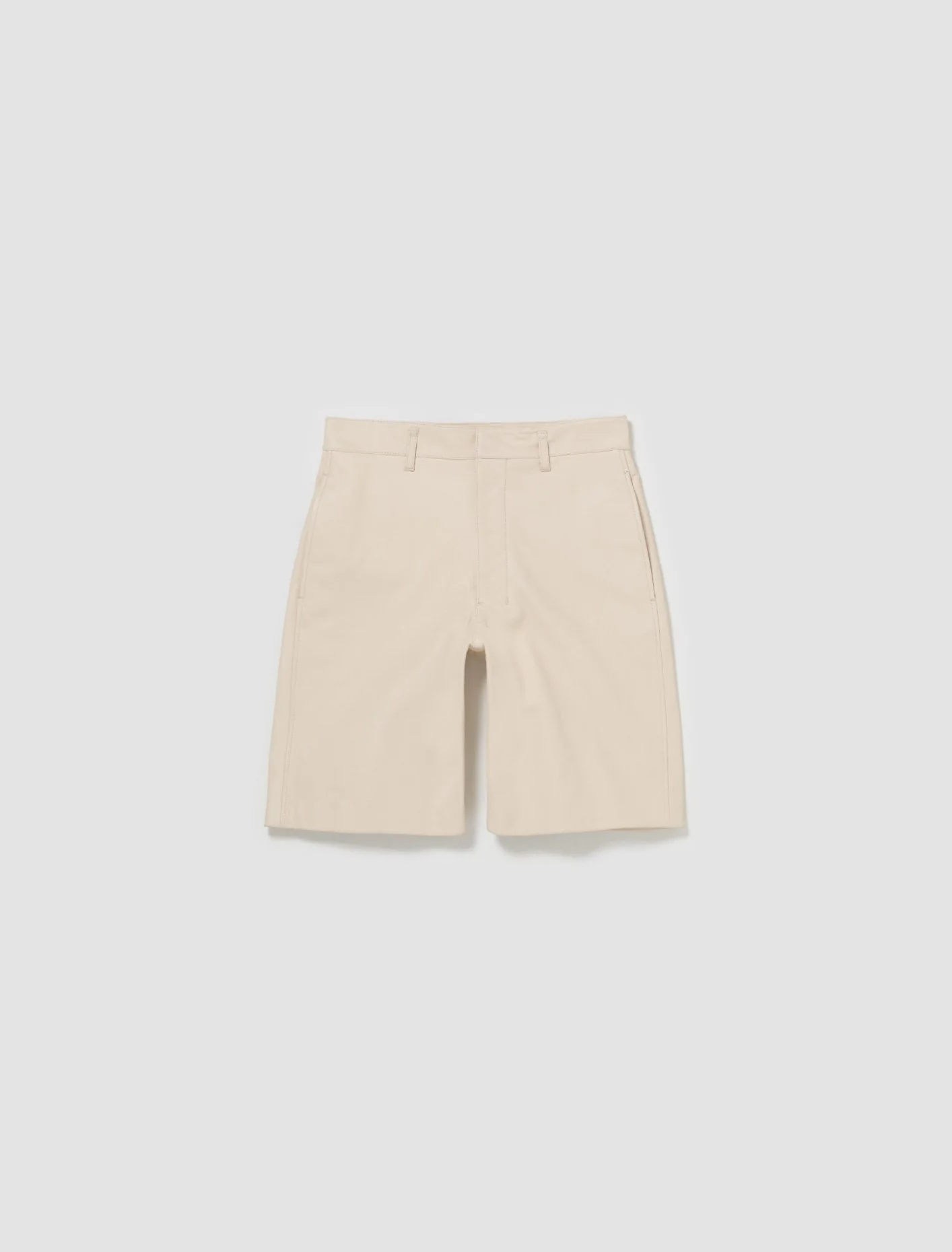 Leather Shorts in Off White