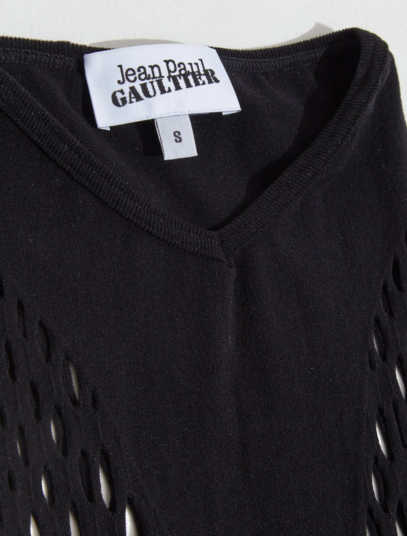 Leggings with Perforation Details in Black - Image 2