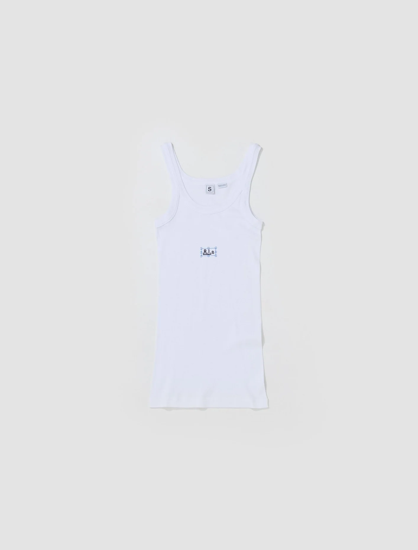 Logo Rib Tanktop in White
