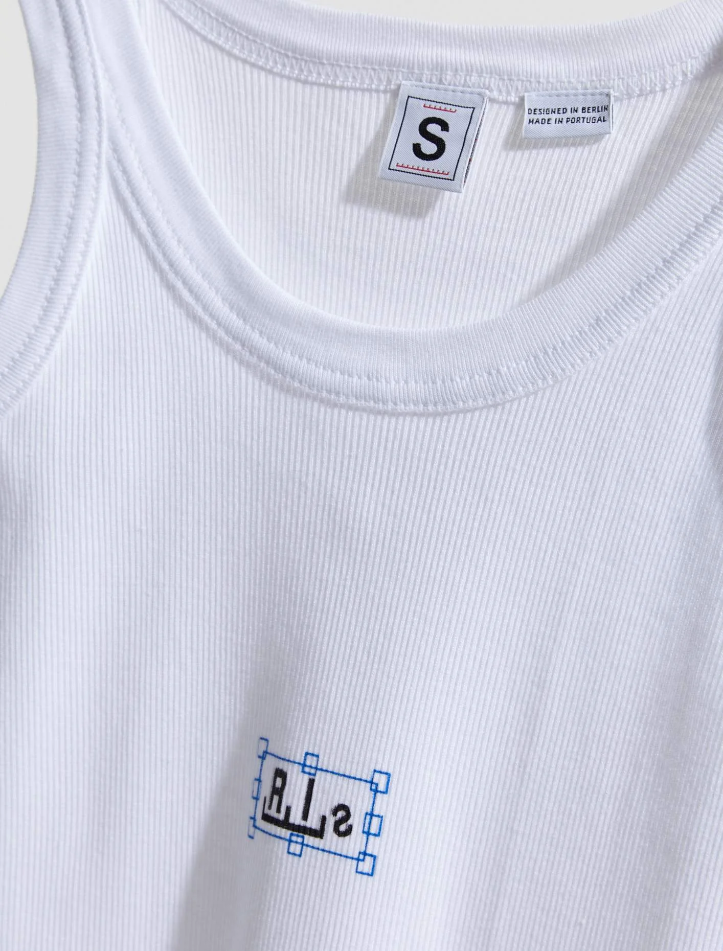 Logo Rib Tanktop in White - Image 2