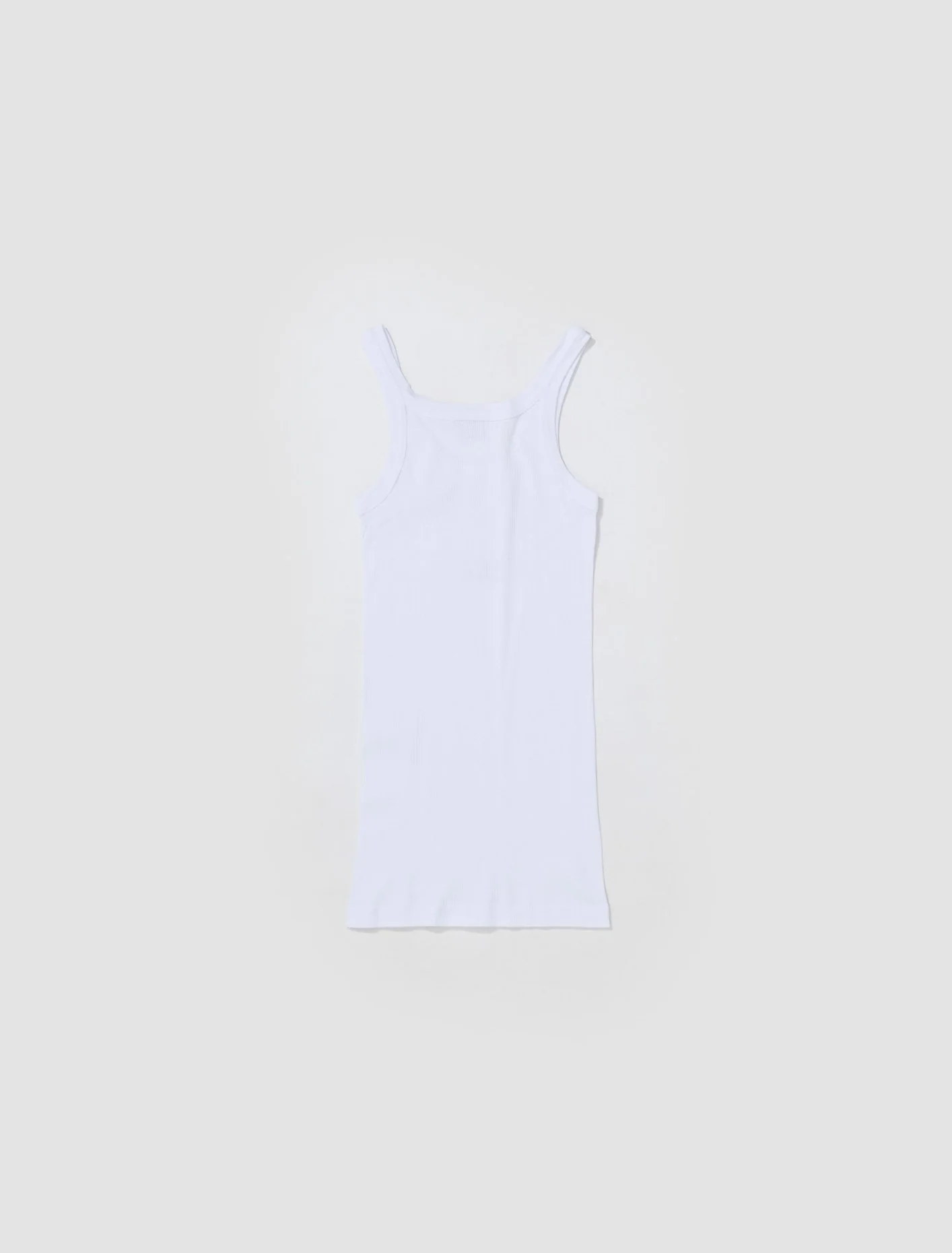 Logo Rib Tanktop in White - Image 3