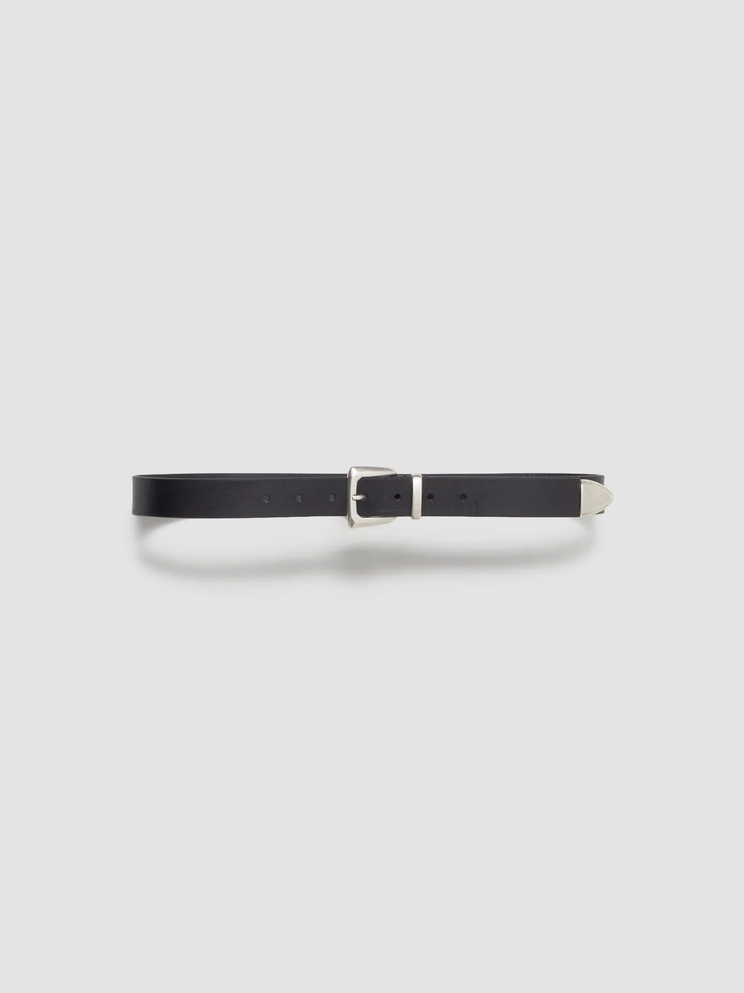M2418 Leather Belt in Black