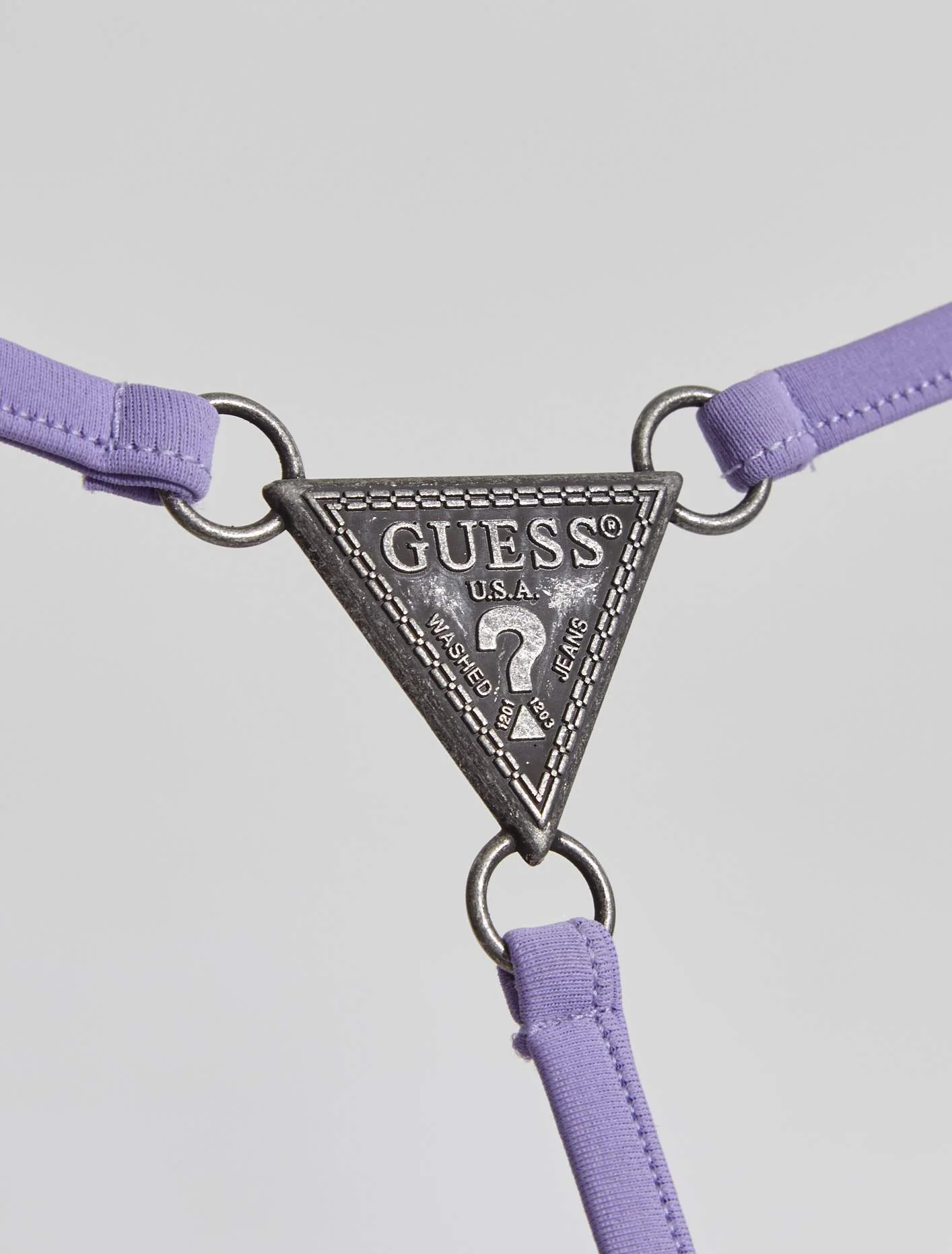 Metal Triangle Thong in Faded Jazzy Purple - Image 2