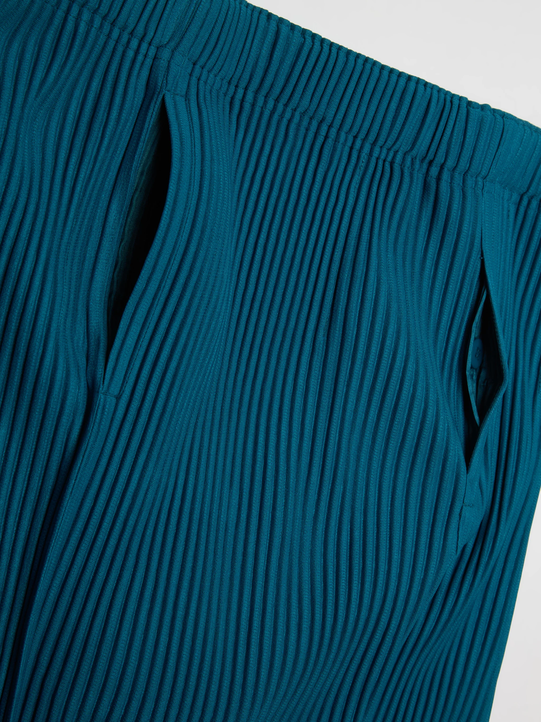 Pleated Shorts in Teal Green - Image 2