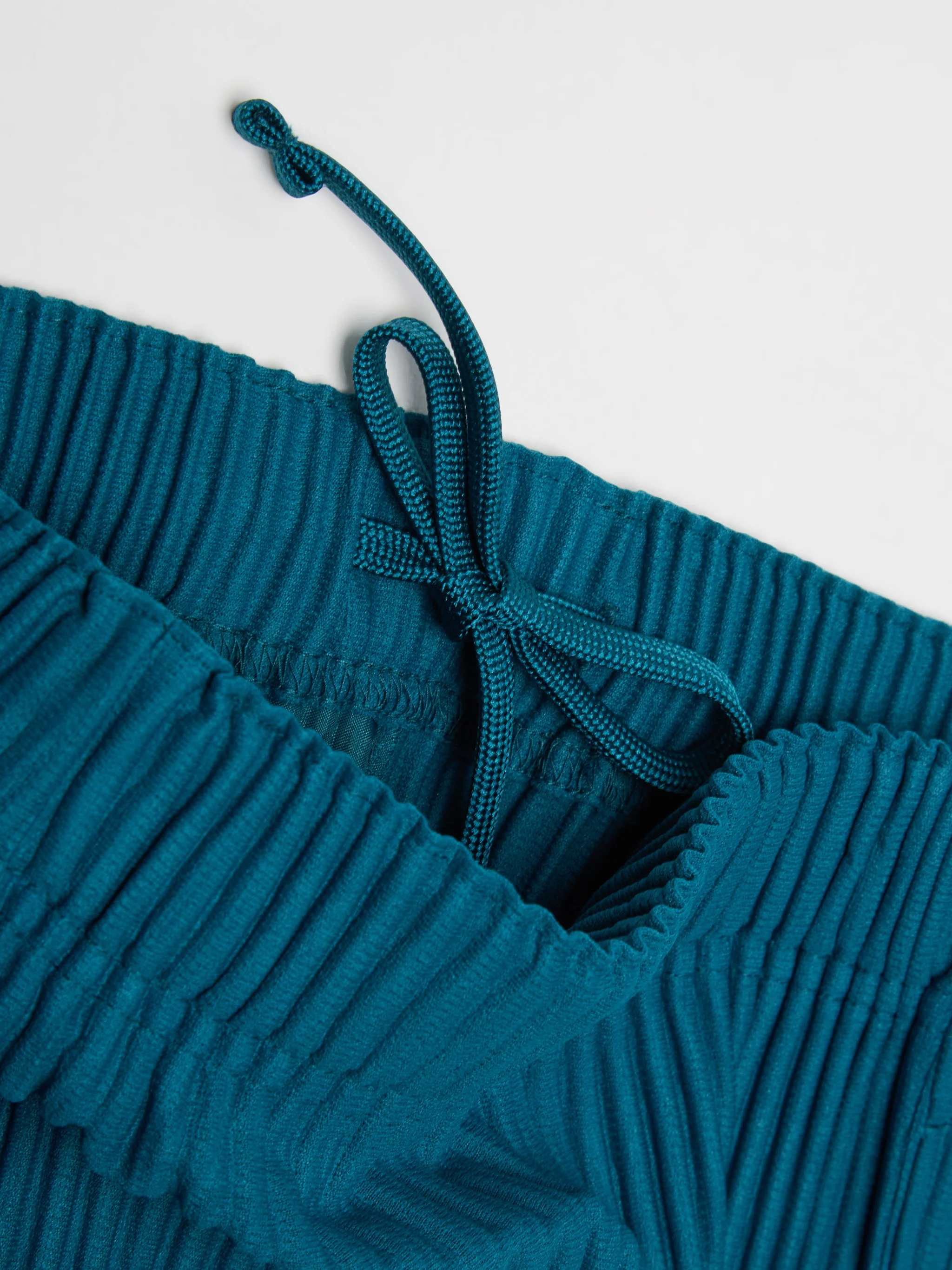 Pleated Shorts in Teal Green - Image 3