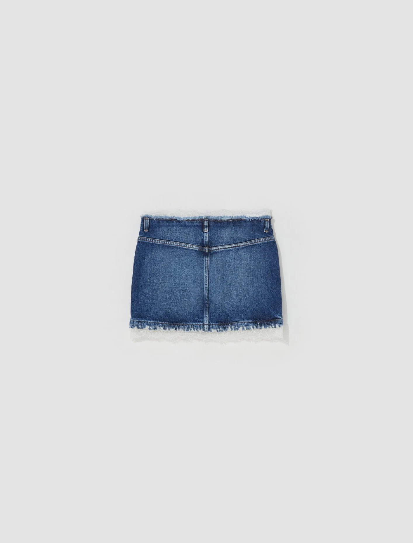 Ron Skirt with Lace Trimmings in Denim Blue - Image 5