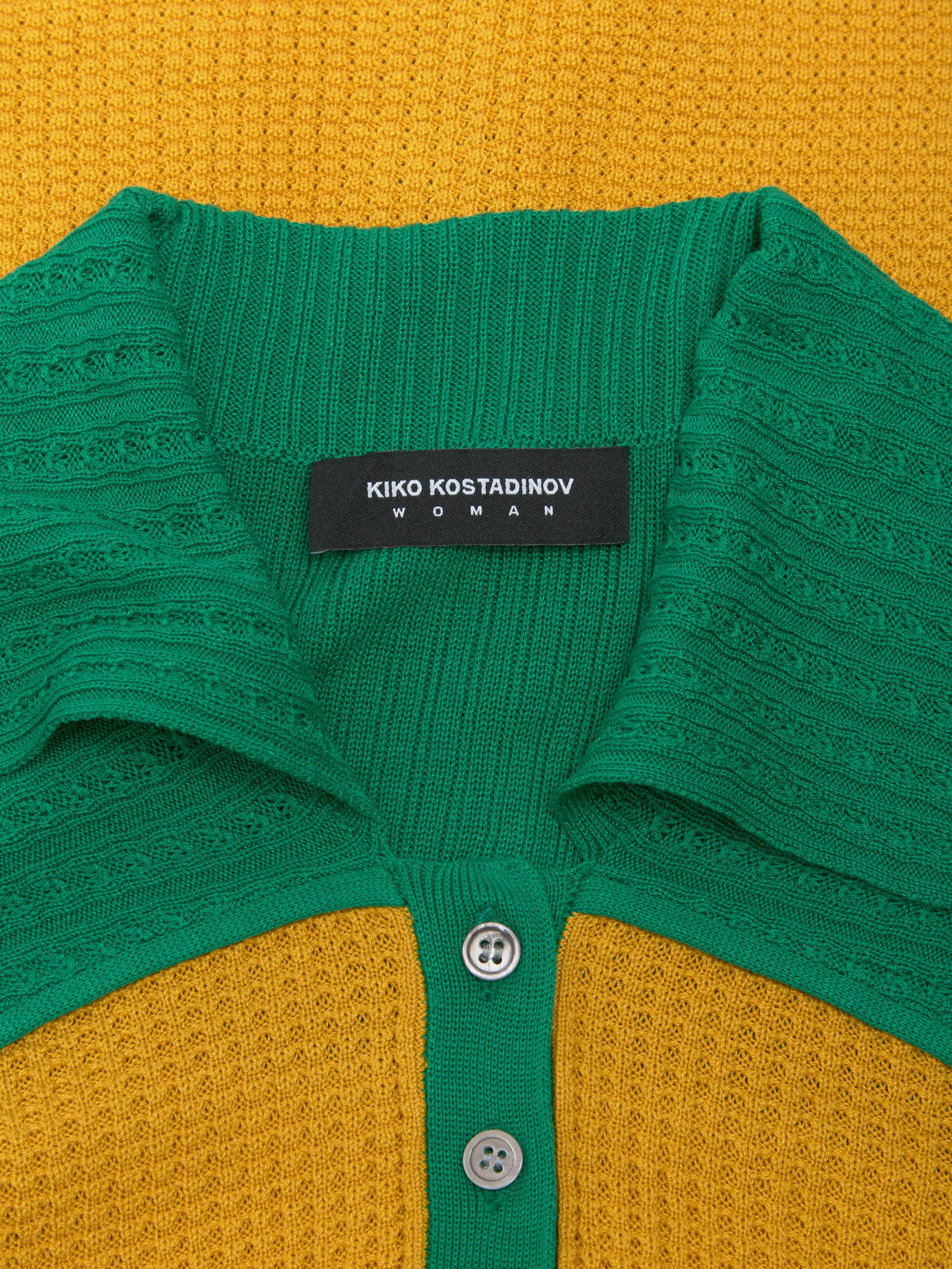 Rover Knit Cardigan in Sunflower Yellow & Green - Image 5