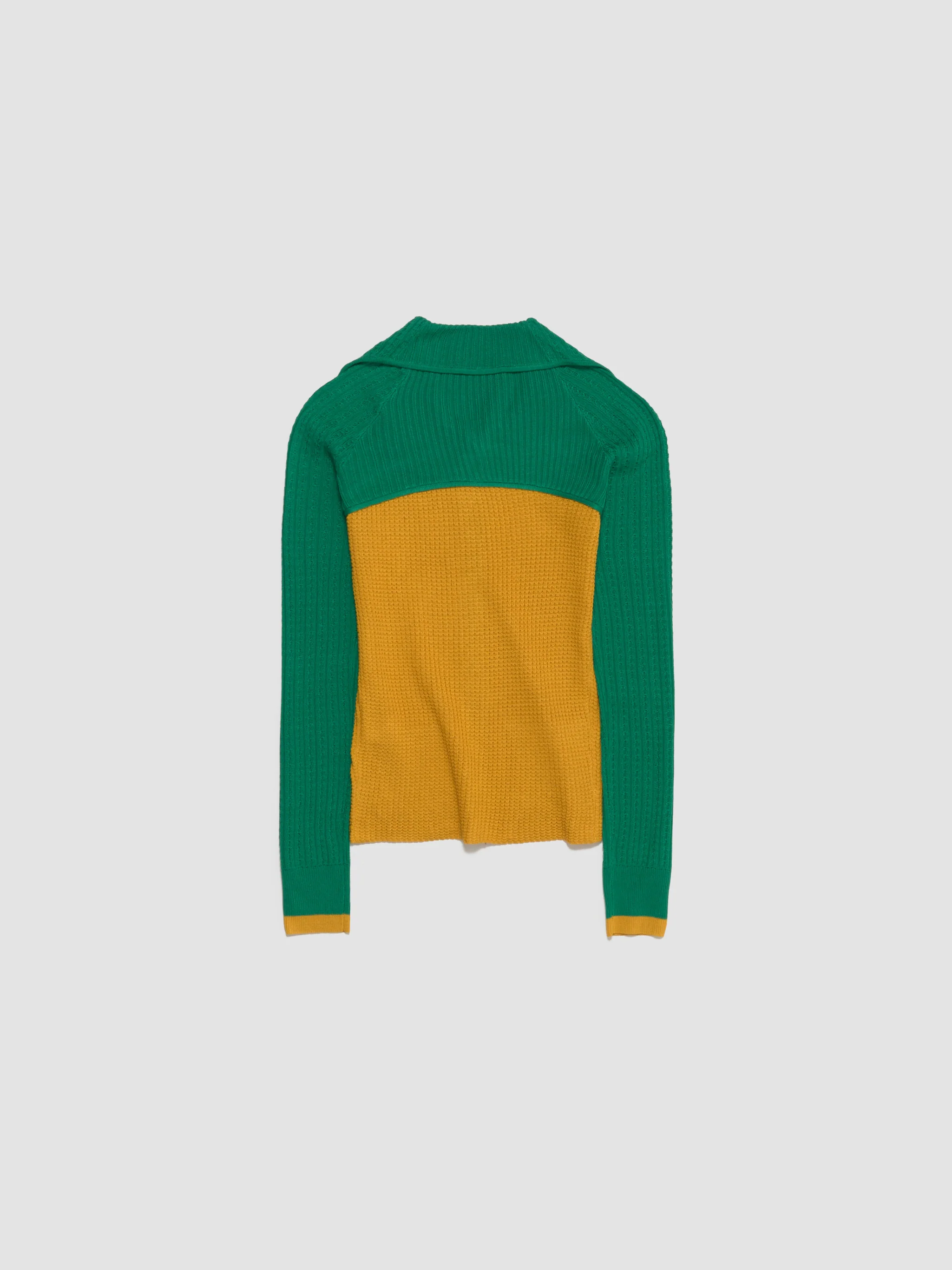 Rover Knit Cardigan in Sunflower Yellow & Green - Image 6