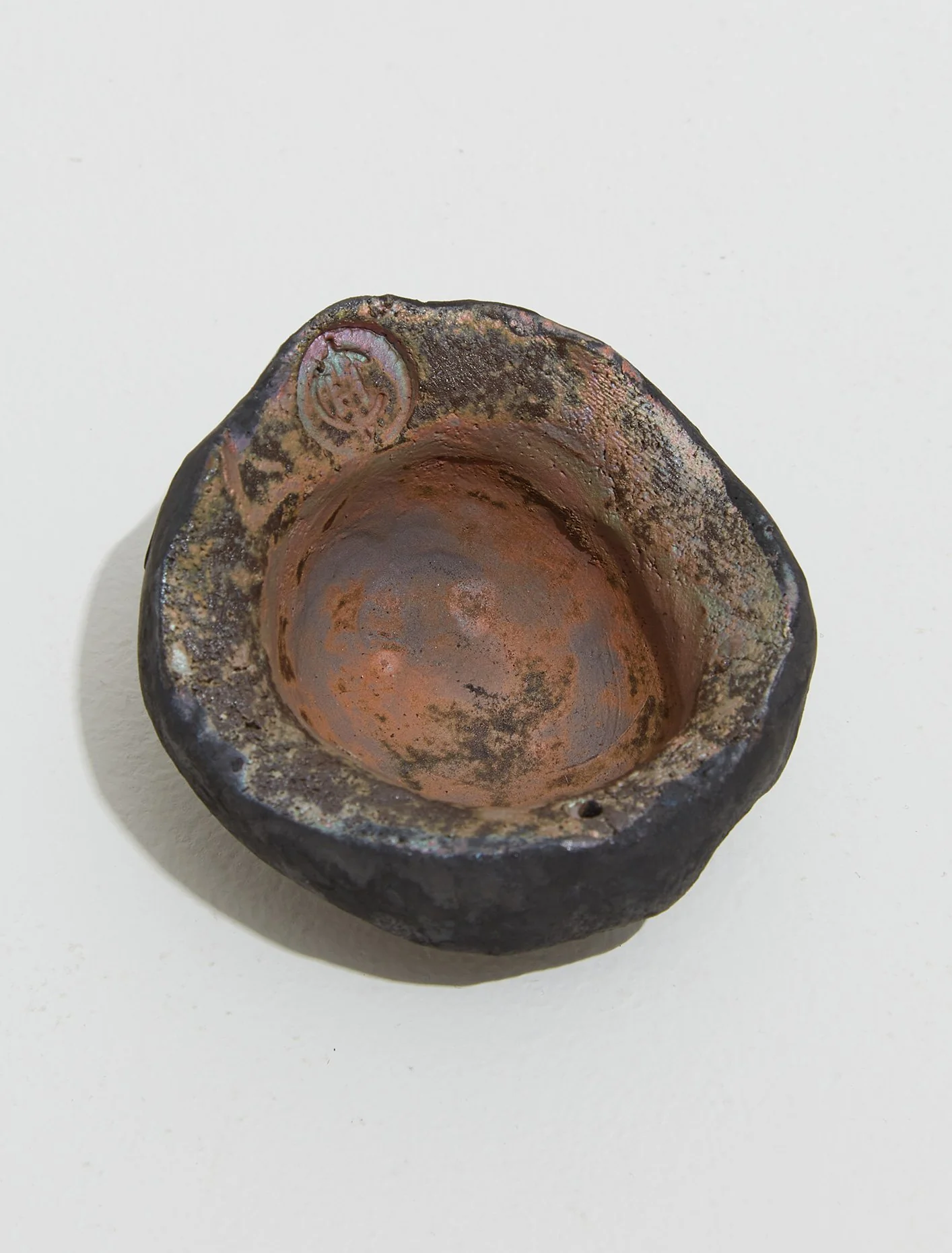 Small Raku Incense Bowl - Image 3