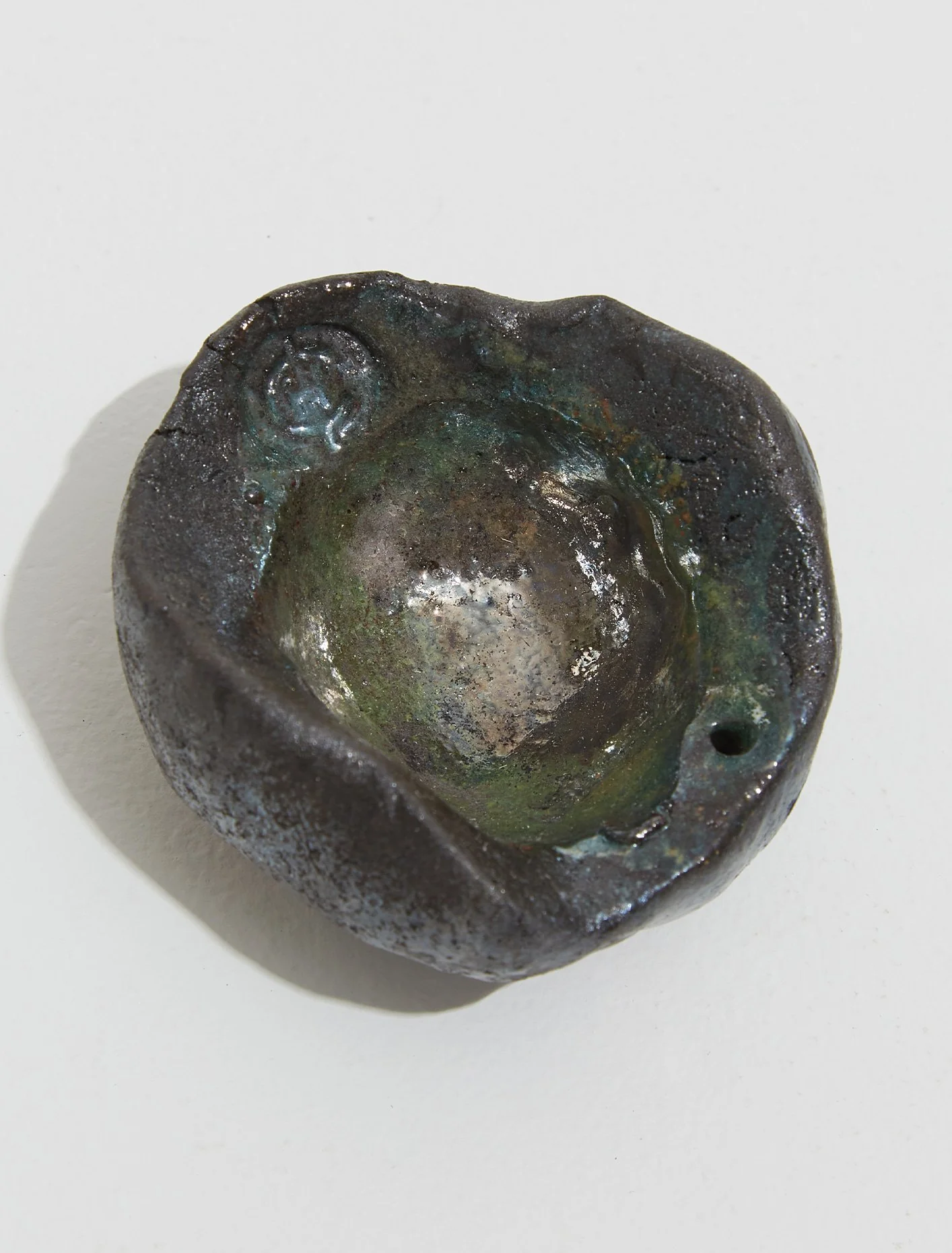 Small Raku Incense Bowl - Image 7