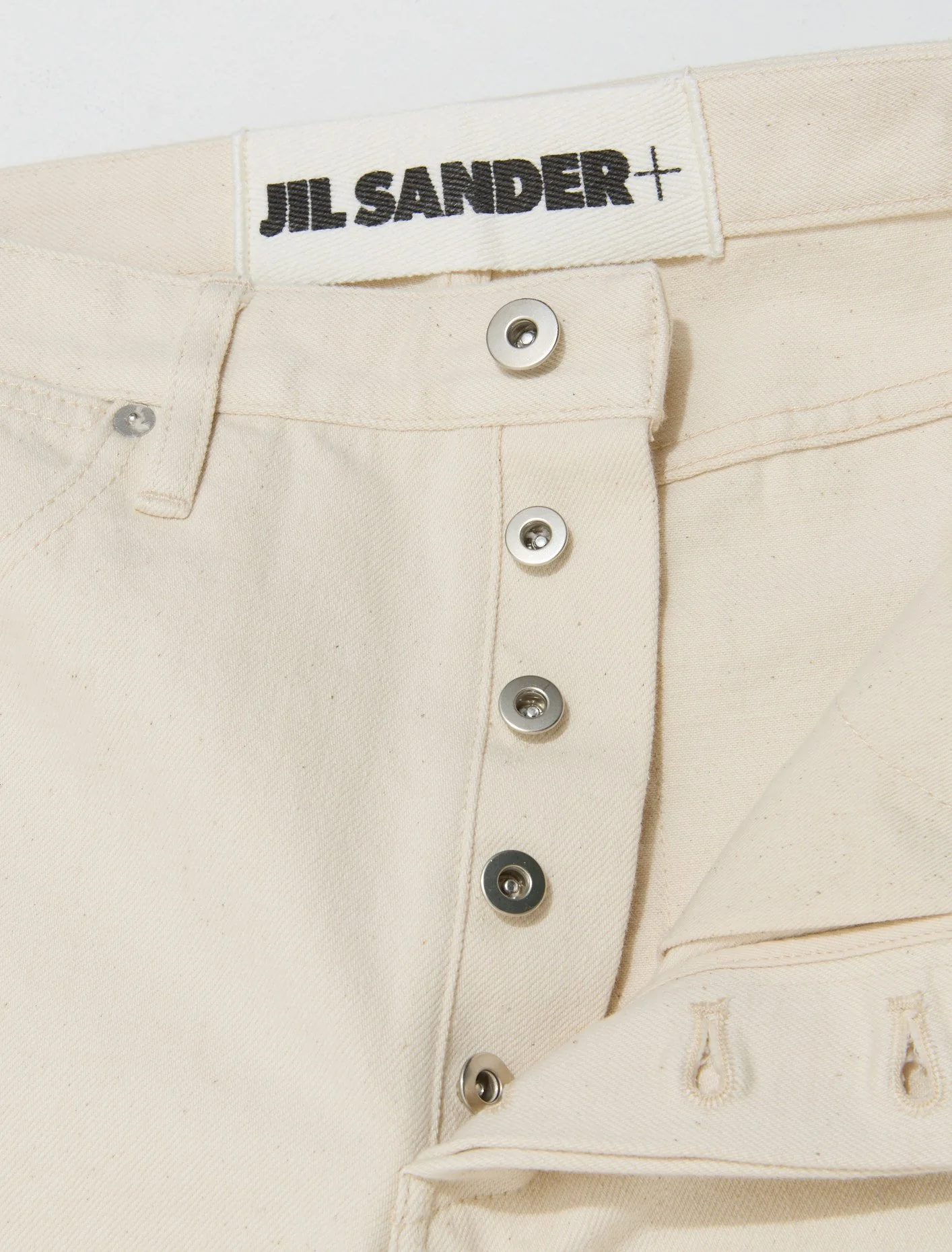 Straight-Leg Denim Trousers in Natural - Image 2