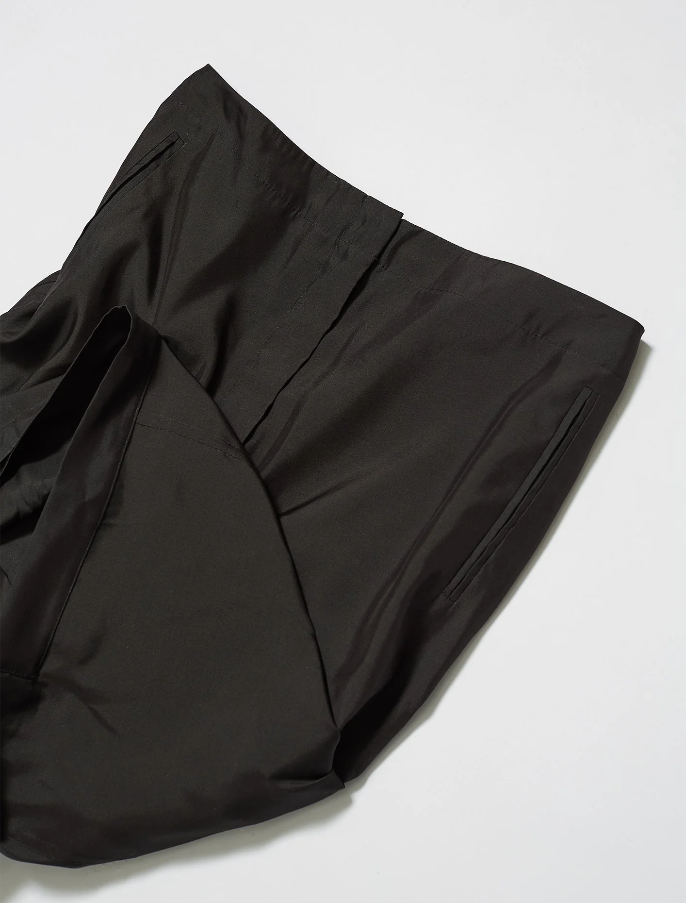 Tailored Draped Skirt in Black - Image 2