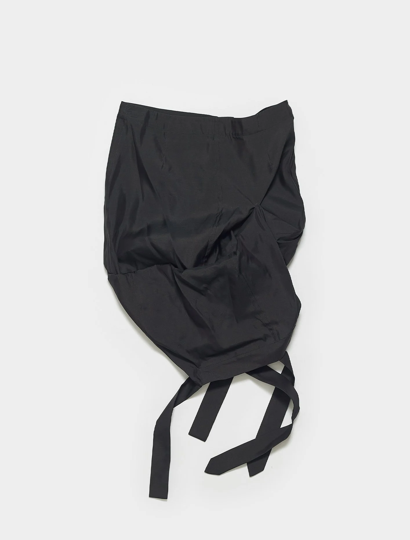 Tailored Draped Skirt in Black - Image 4
