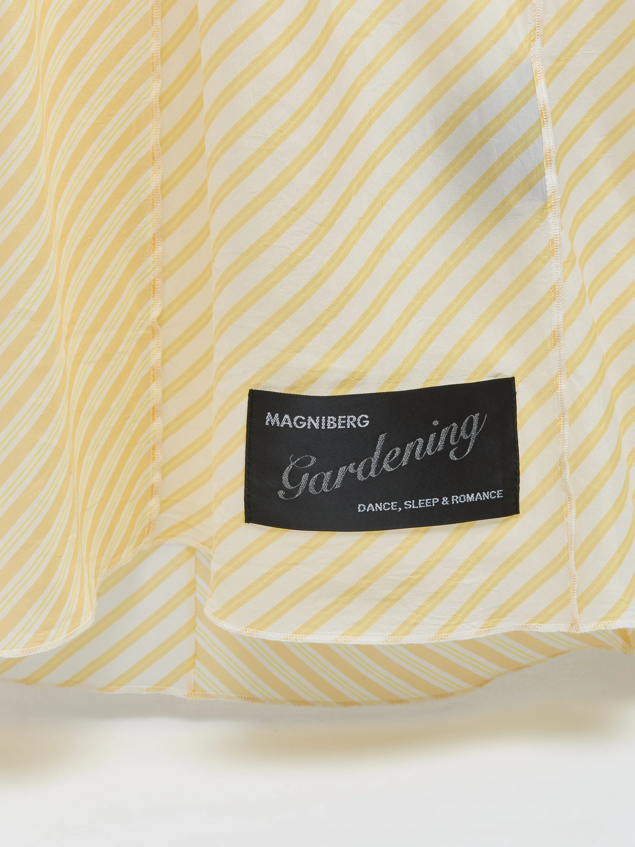 Tulip Slip Dress in Yellow Stripe - Image 3