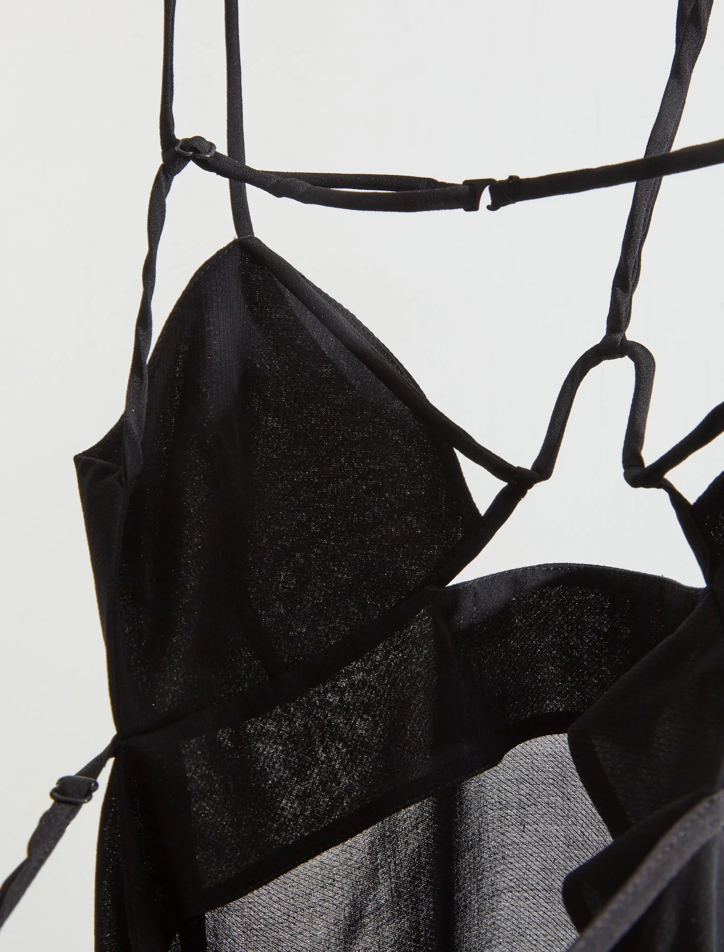 Under Wire Bra Long Dress in Black - Image 2