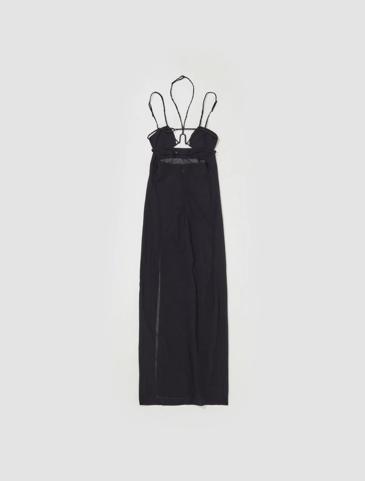 Under Wire Bra Long Dress in Black - Image 5
