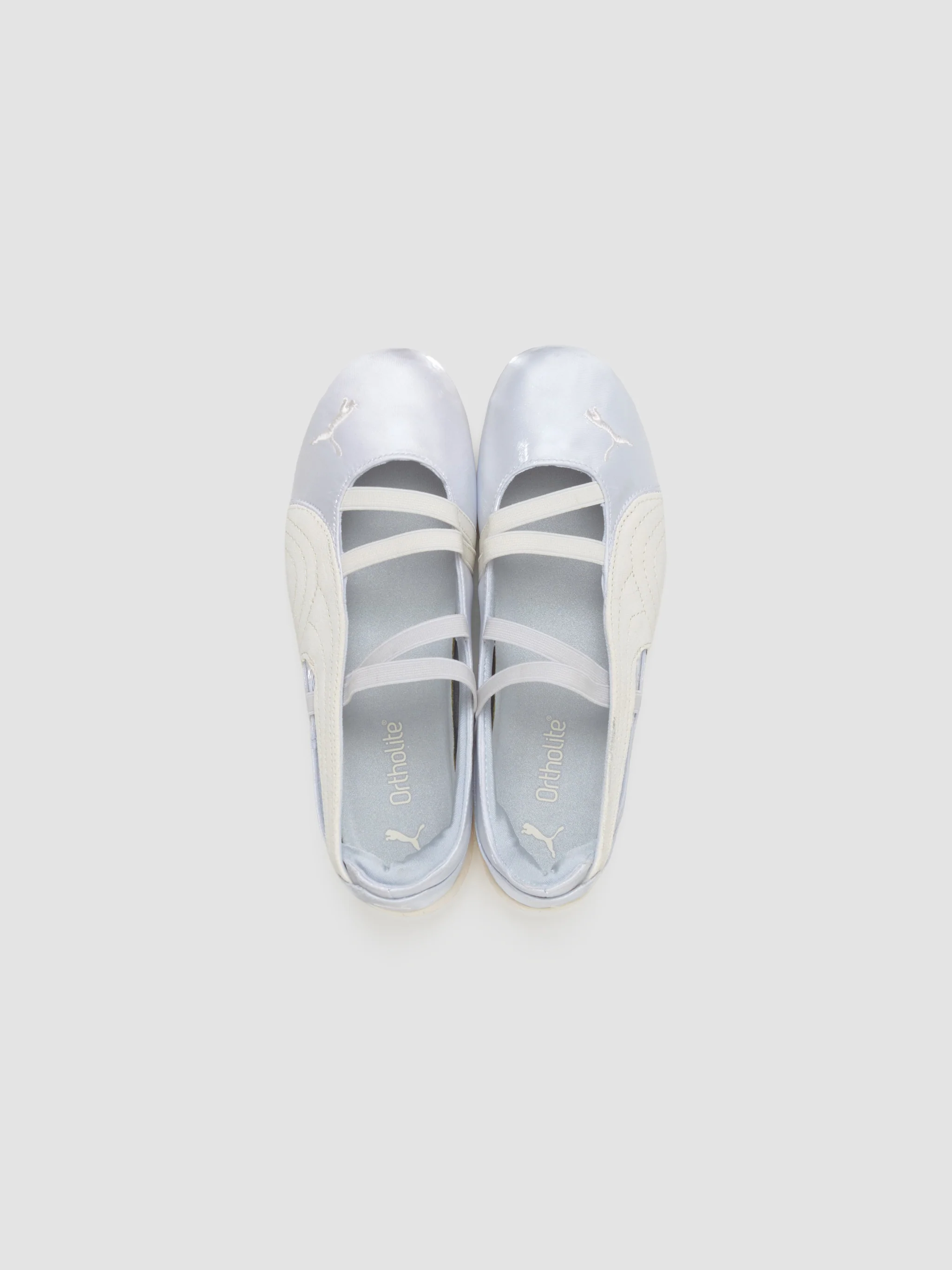 WMNS Speedcat Ballet Satin Sneaker in Silver Mist & Warm White - Image 3