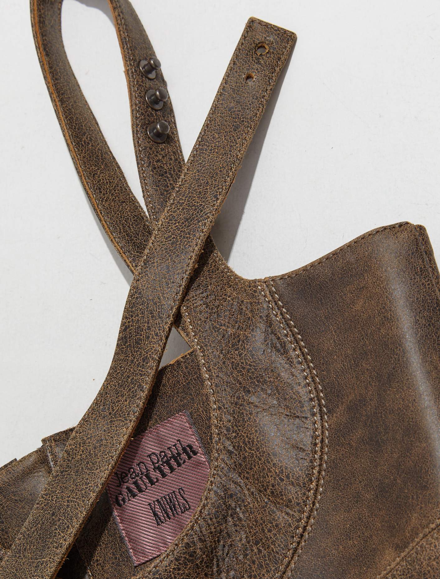 x KNWLS Leather Bustier in Brown - Image 2