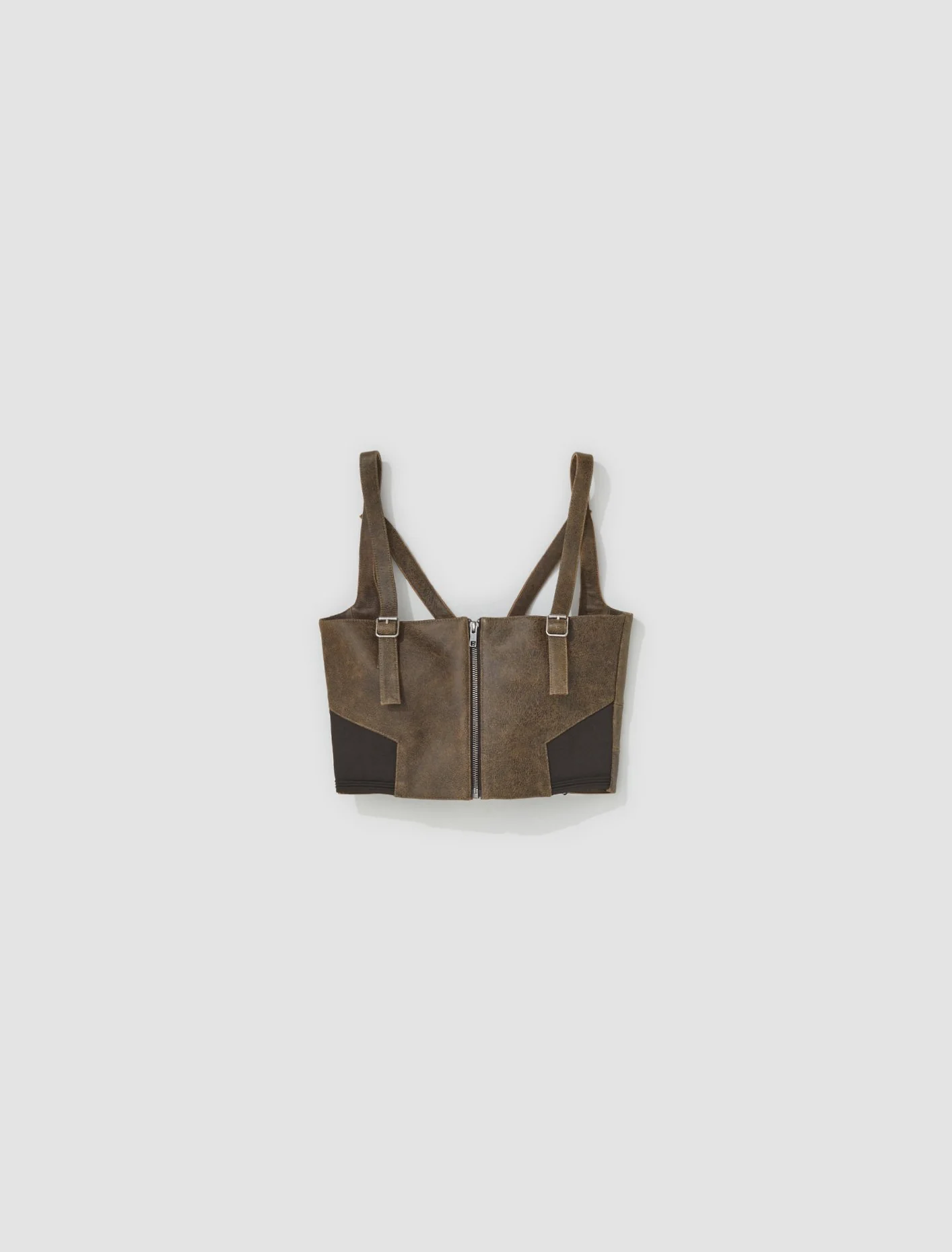 x KNWLS Leather Bustier in Brown - Image 4