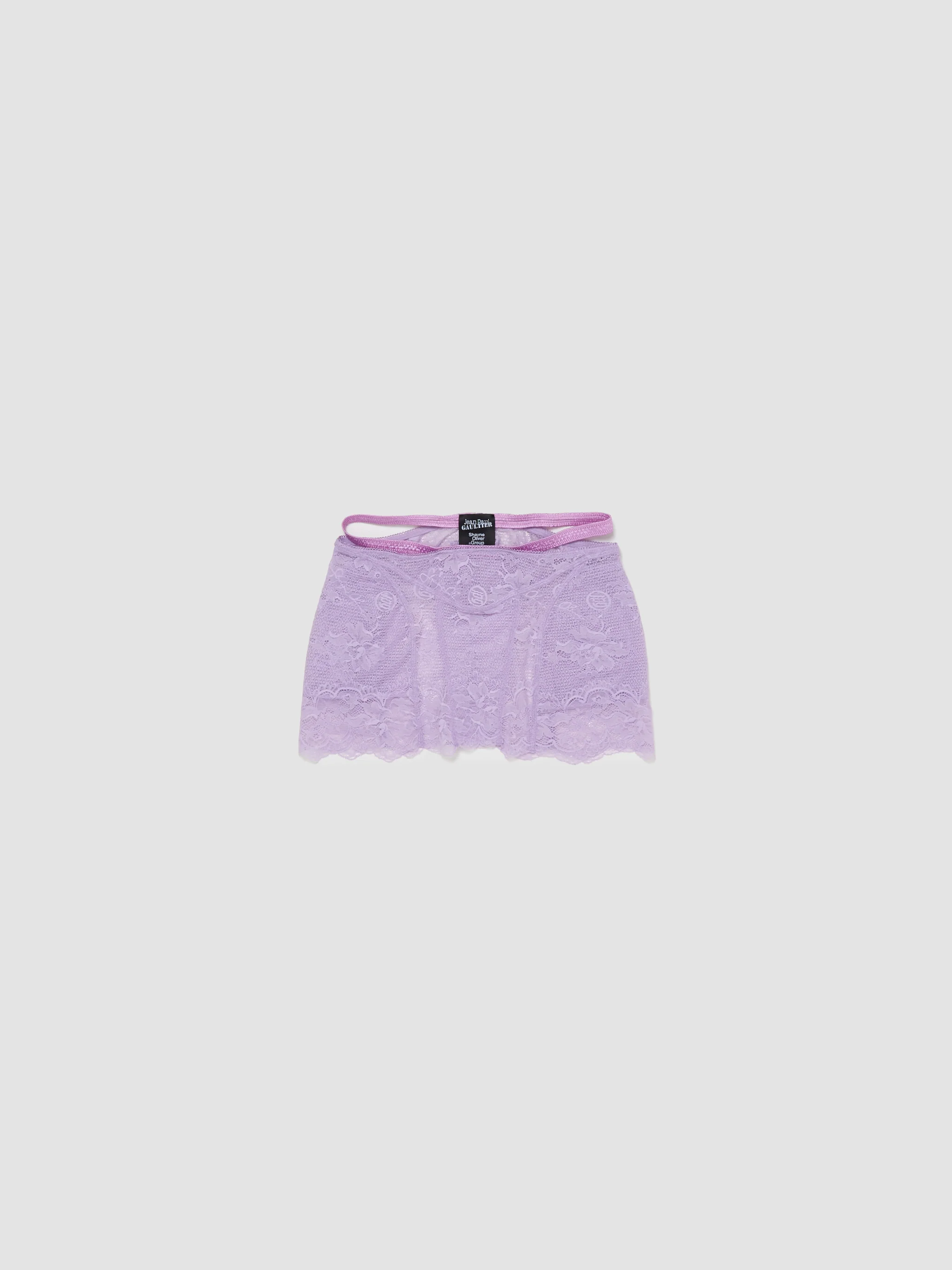 x Shayne Oliver Lace Skirt in Lilac - Image 2